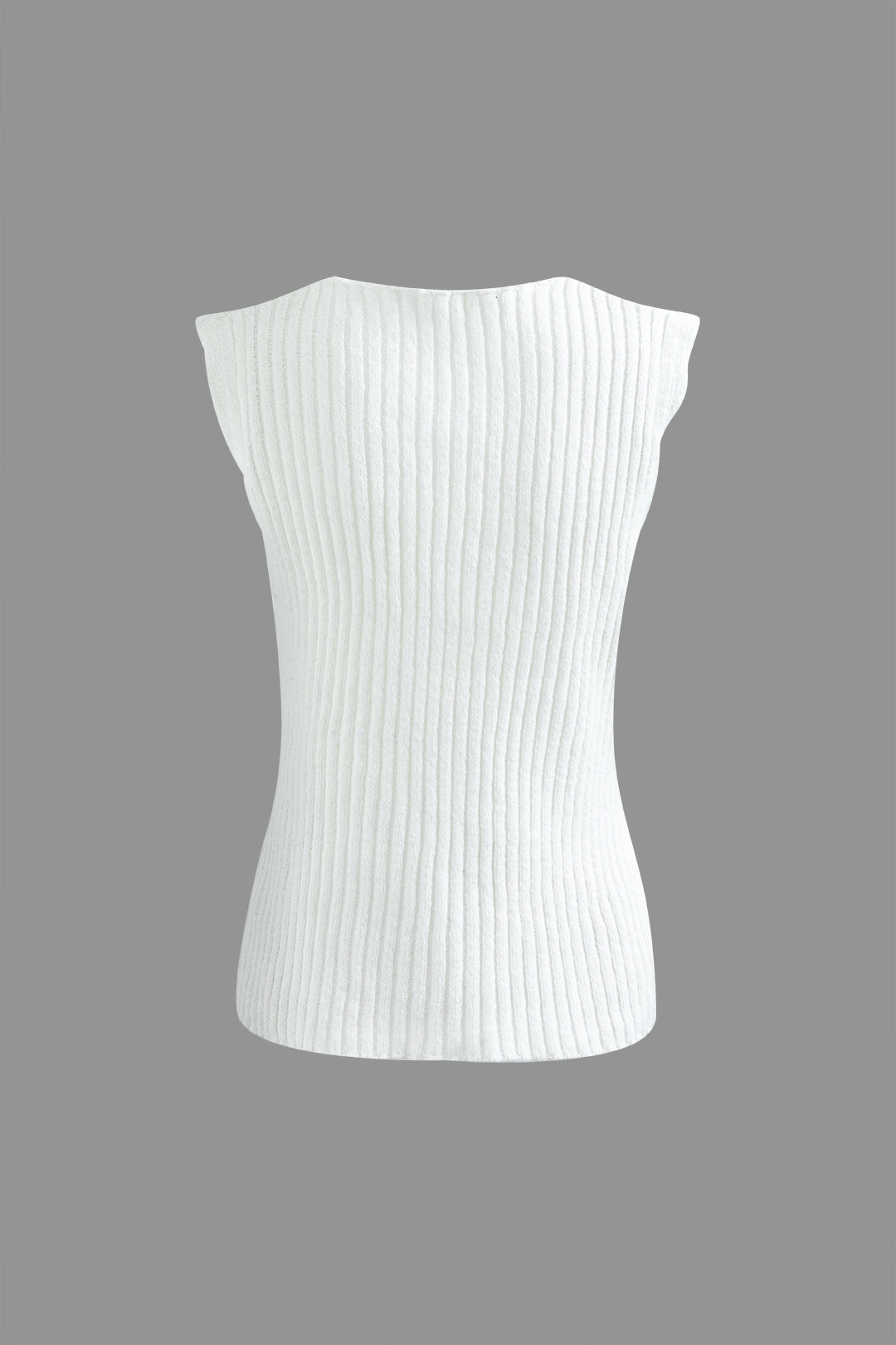 Chic Solid Rib Knit V-Neck Split Tank Top & Drawstring Midi Skirt Set for Y2K Aesthetic Chic Solid Rib Knit V-Neck Split Tank Top & Drawstring Midi Skirt Set for Y2K Aesthetic