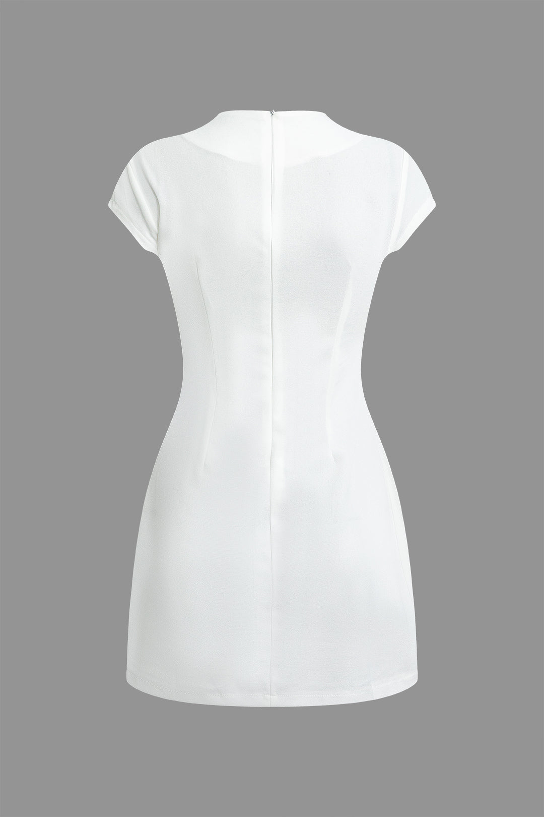 Chic Solid Round Neck Short Sleeve Midi Dress for Effortless Y2K Style and Aesthetic Vibes Chic Solid Round Neck Short Sleeve Midi Dress for Effortless Y2K Style and Aesthetic Vibes