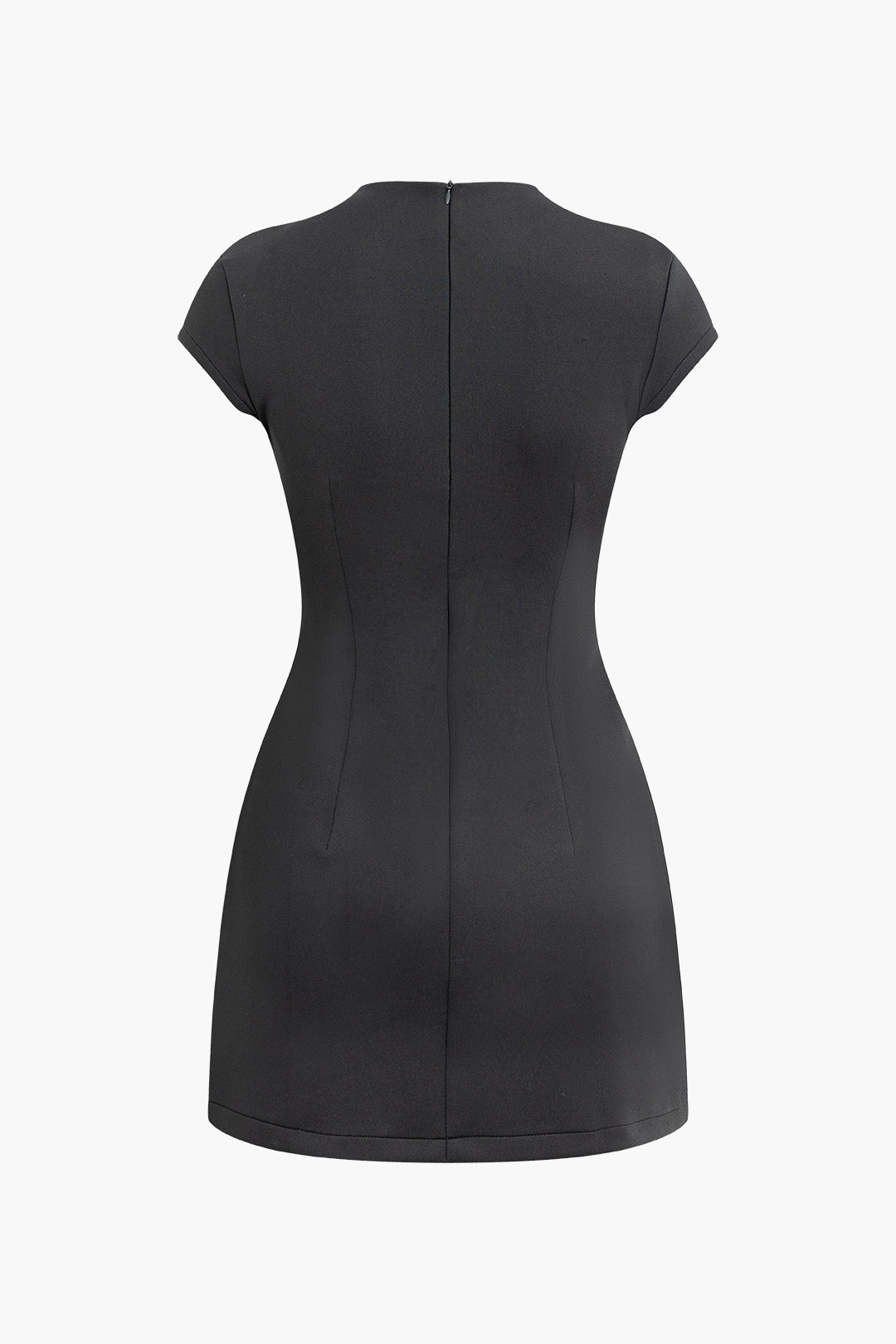 Chic Solid Round Neck Short Sleeve Midi Dress for Effortless Y2K Style and Aesthetic Vibes Chic Solid Round Neck Short Sleeve Midi Dress for Effortless Y2K Style and Aesthetic Vibes