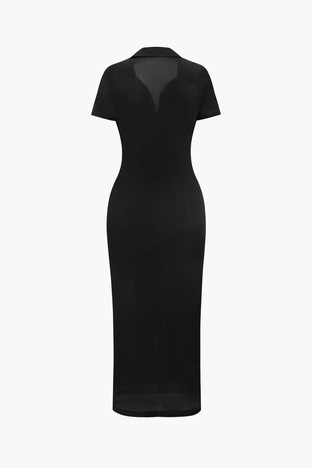 Chic Solid Ruched Button-Up Collar Midi Dress for Y2K Aesthetic and Coquette Style Chic Solid Ruched Button-Up Collar Midi Dress for Y2K Aesthetic and Coquette Style