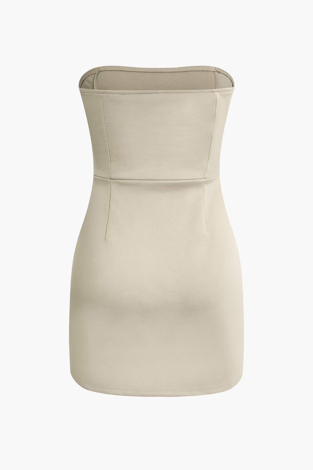 Chic Solid Strapless Mini Dress for Y2K Fashion Lovers - Perfect for Coquette Aesthetic Chic Solid Strapless Mini Dress for Y2K Fashion Lovers - Perfect for Coquette Aesthetic