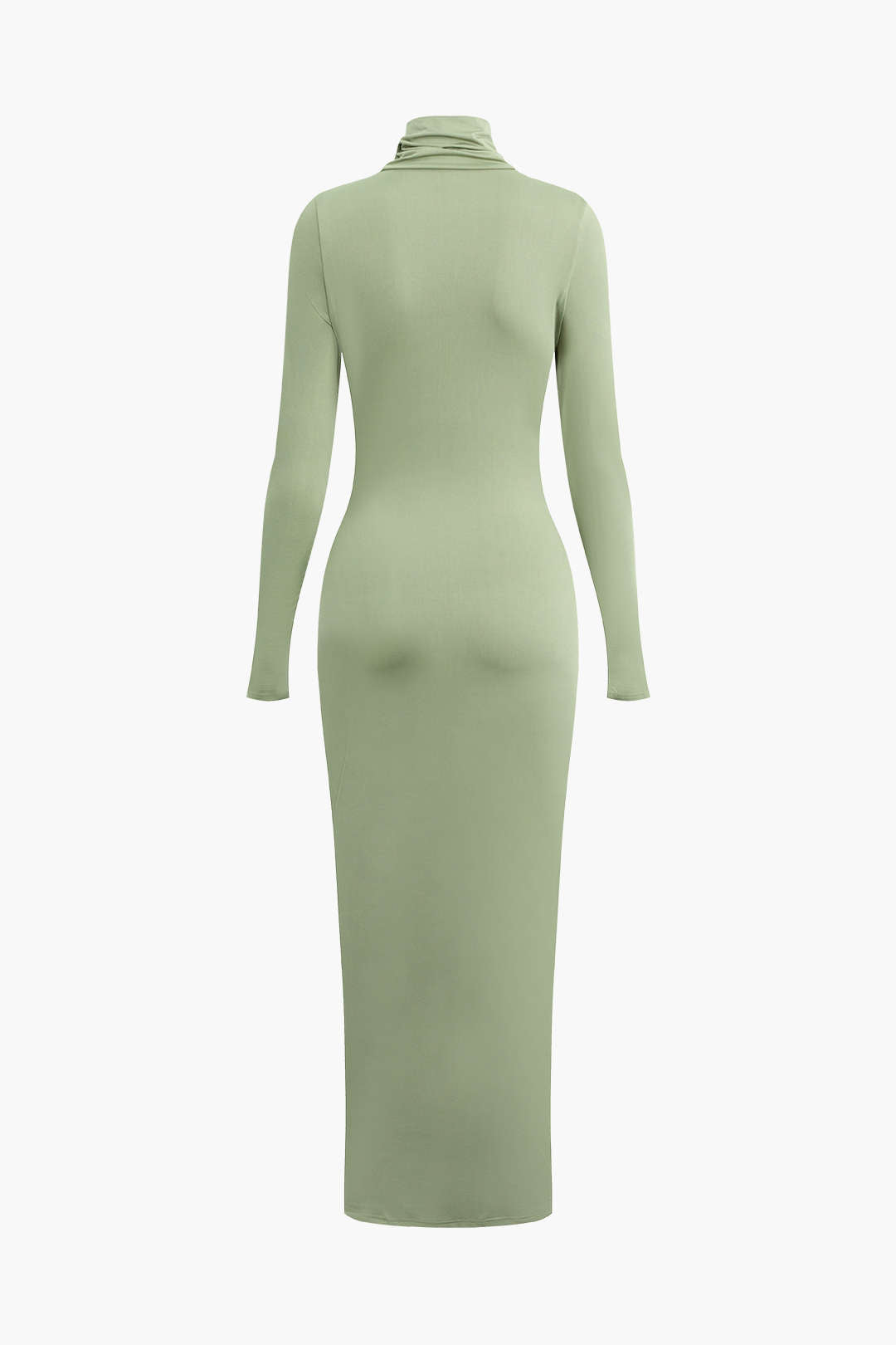 Chic Solid Turtleneck Long Sleeve Maxi Dress for Effortless Y2K Style and Coquette Aesthetic Chic Solid Turtleneck Long Sleeve Maxi Dress for Effortless Y2K Style and Coquette Aesthetic