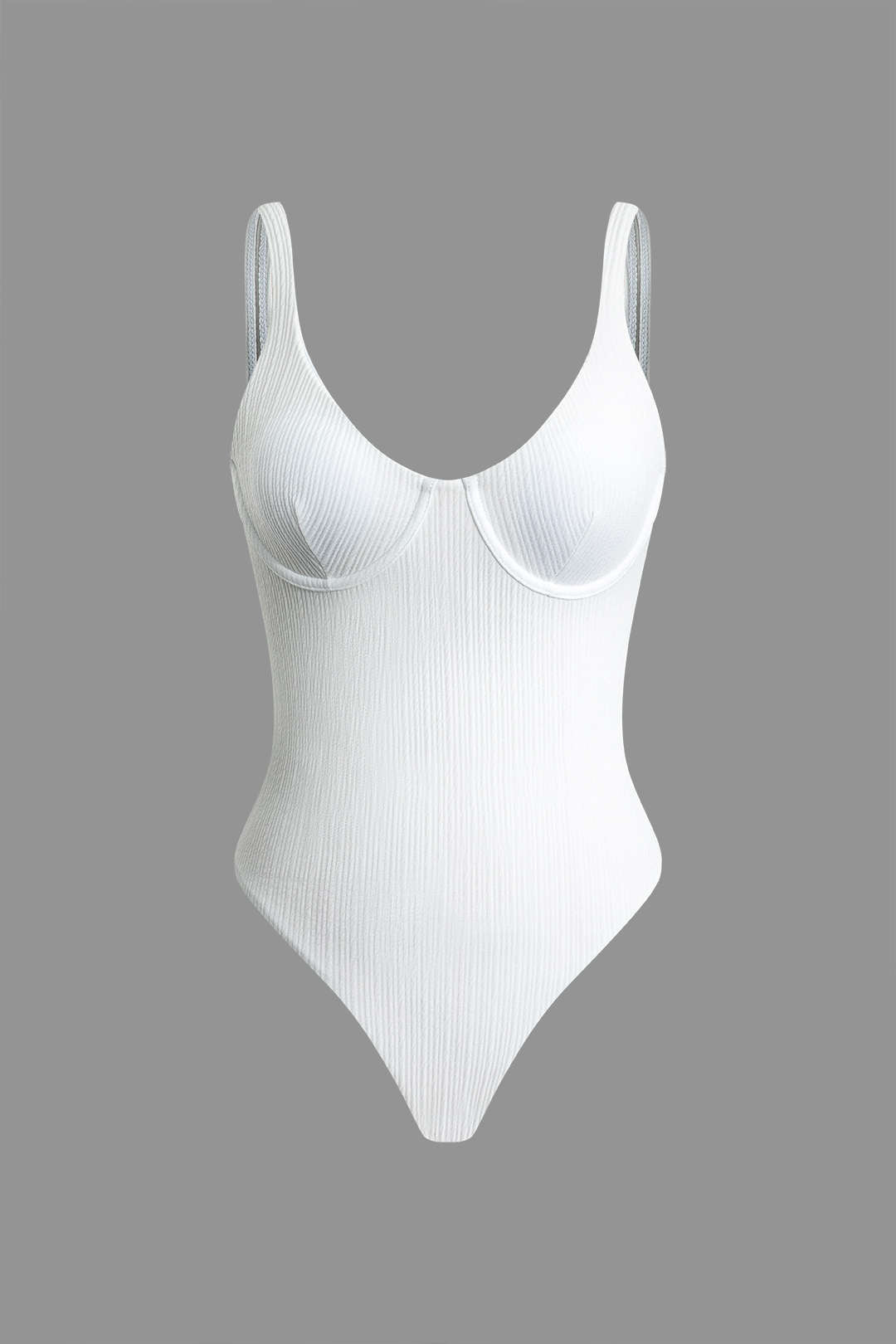 Chic Solid V-Neck Bustier Bodysuit for Y2K Fashion and Coquette Aesthetic Outfits