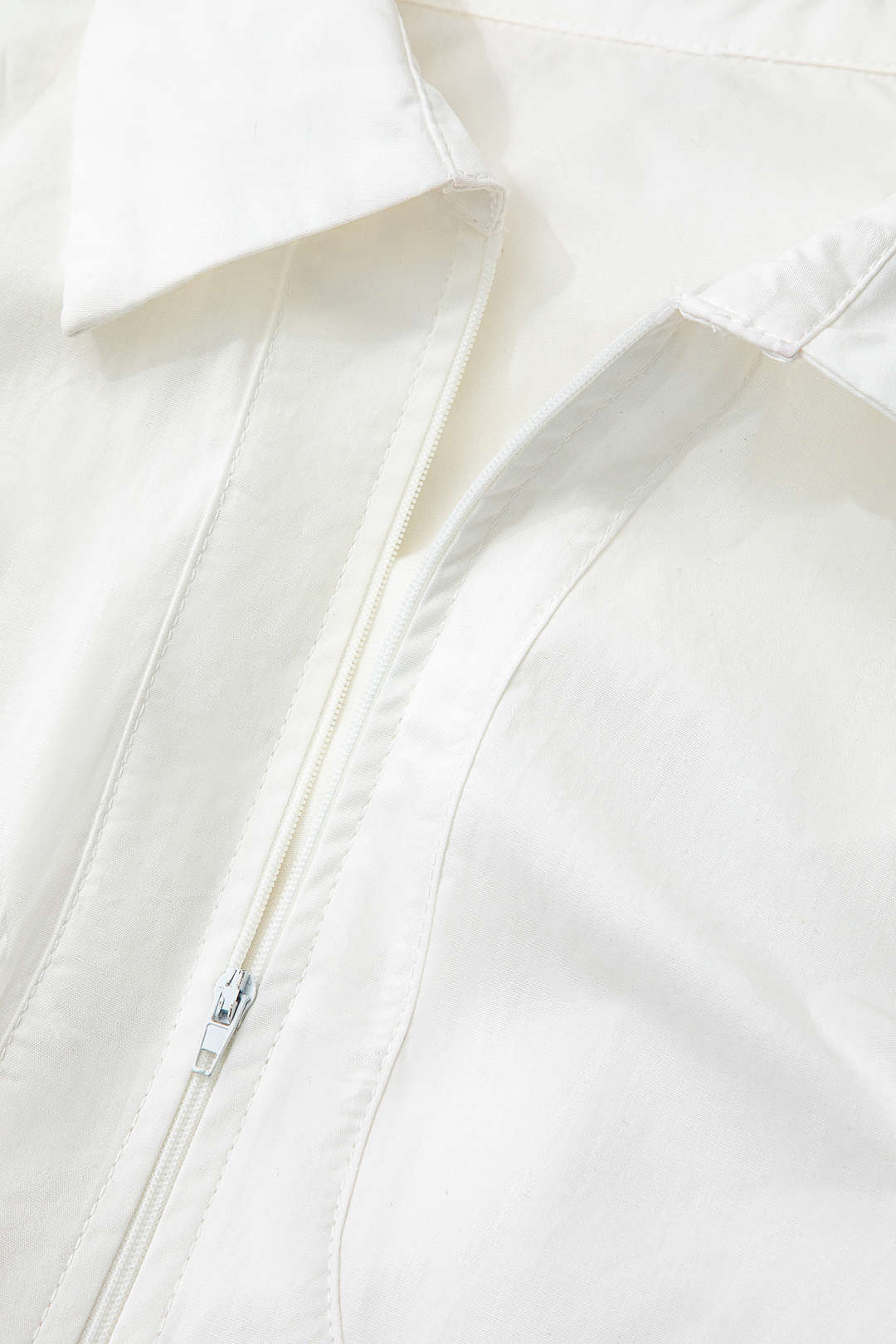 Chic Solid Zipper Collared Long Sleeve Crop Top for Y2K Aesthetic Outfits Chic Solid Zipper Collared Long Sleeve Crop Top for Y2K Aesthetic Outfits