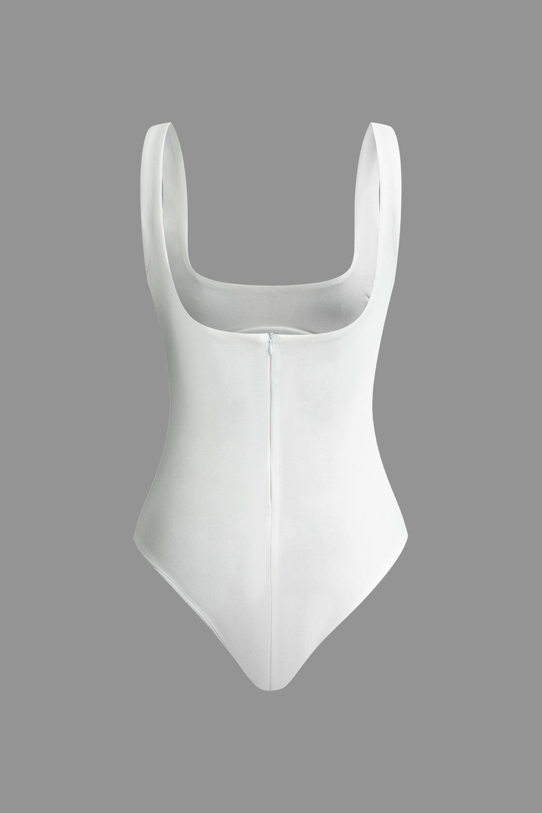 Chic Solid Zipper Slip Bodysuit for Y2K Fashion Lovers - Perfect for Aesthetic Outfits