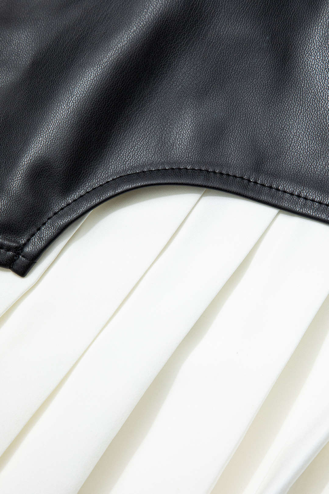 Chic Strapless Faux Leather Pleated Midi Dress for Y2K Fashion & Coquette Aesthetic Chic Strapless Faux Leather Pleated Midi Dress for Y2K Fashion & Coquette Aesthetic