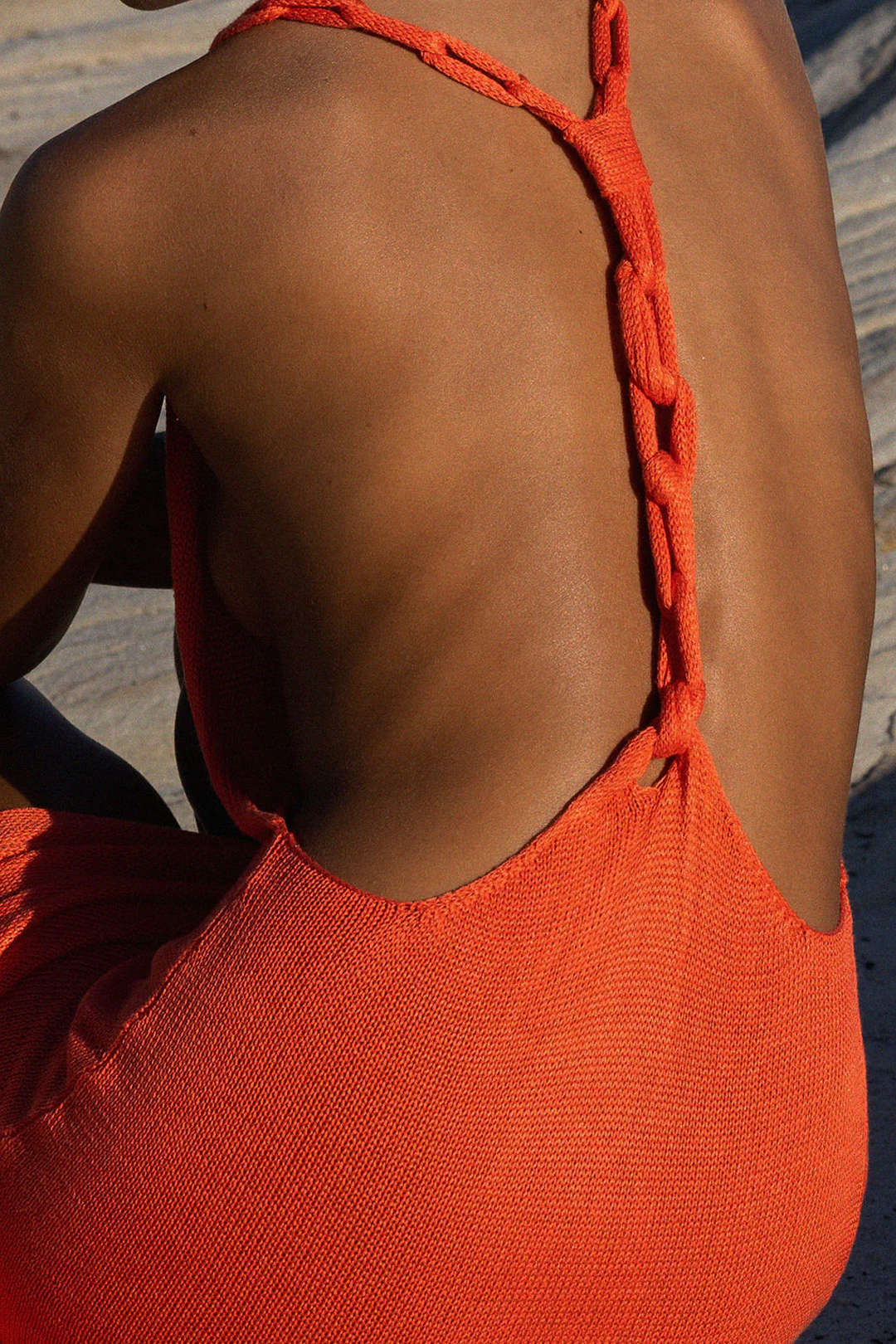 Chic Tie Halter Backless Slit Knit Midi Dress for Y2K Aesthetic and Coquette Style Chic Tie Halter Backless Slit Knit Midi Dress for Y2K Aesthetic and Coquette Style