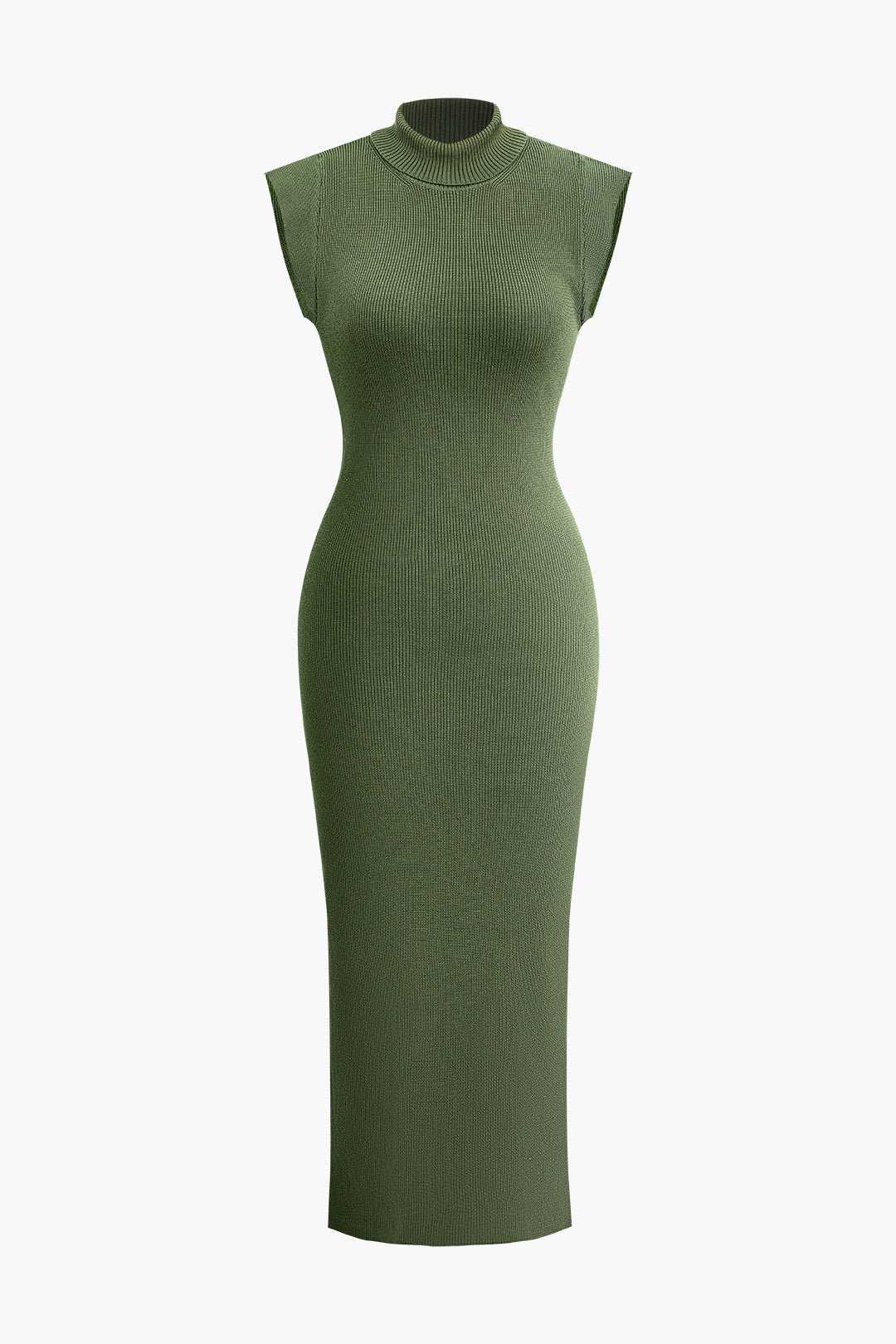 Chic Turtleneck Sleeveless Knit Midi Dress for Y2K Aesthetic and Coquette Style Chic Turtleneck Sleeveless Knit Midi Dress for Y2K Aesthetic and Coquette Style