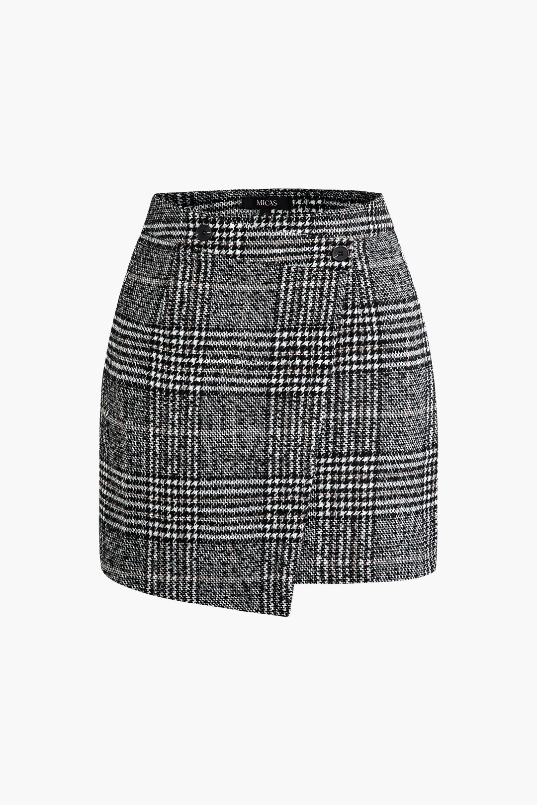 Chic Tweed Wrap Mini Skirt for Y2K Fashion Lovers - Perfect for Coquette and Grunge Aesthetics
