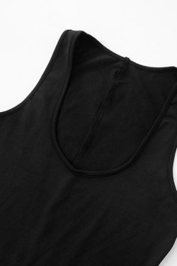 Chic U-Neck Sleeveless Lace Patchwork Jumpsuit for Y2K Fashion Lovers