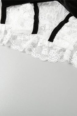 Chic Velvet Bowknot Lace Ruffle Backless Tube Crop Top for Y2K and Coquette Aesthetic