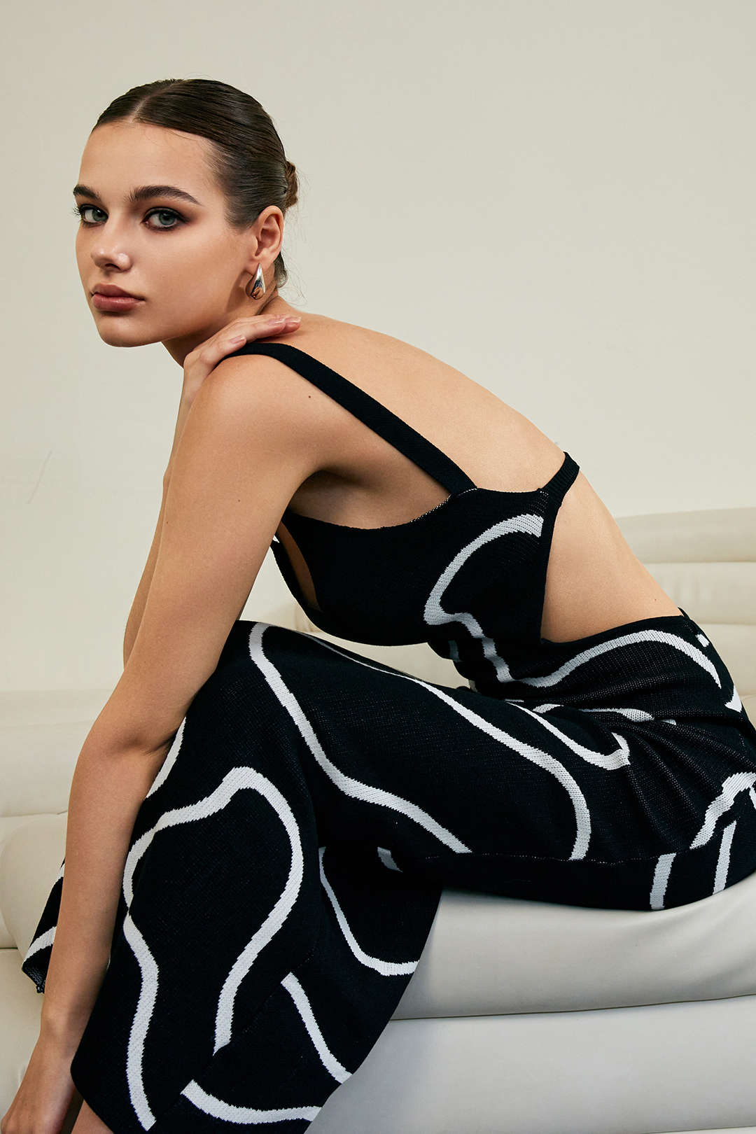 Chic Y2K Cut-Out Knit Maxi Dress with Square Neck for Effortless Coquette Aesthetic Chic Y2K Cut-Out Knit Maxi Dress with Square Neck for Effortless Coquette Aesthetic