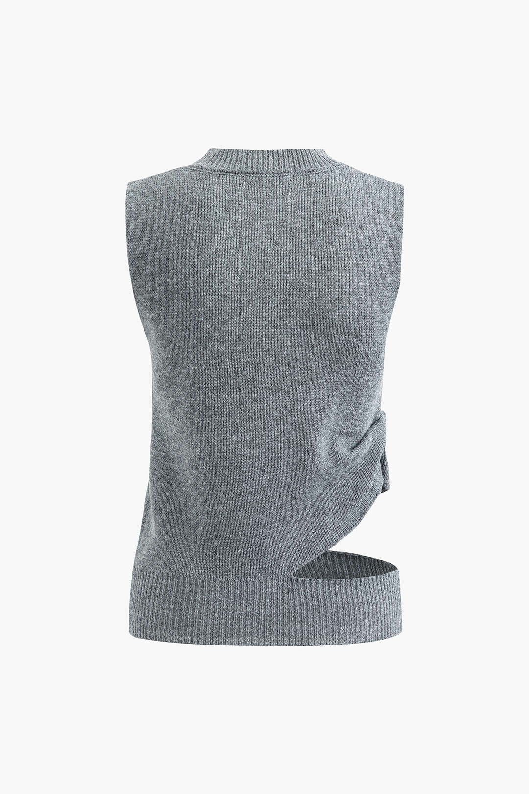 Chic Y2K Cut-Out Sleeveless Knit Top for Trendy Coquette and Grunge Aesthetic Outfits Chic Y2K Cut-Out Sleeveless Knit Top for Trendy Coquette and Grunge Aesthetic Outfits