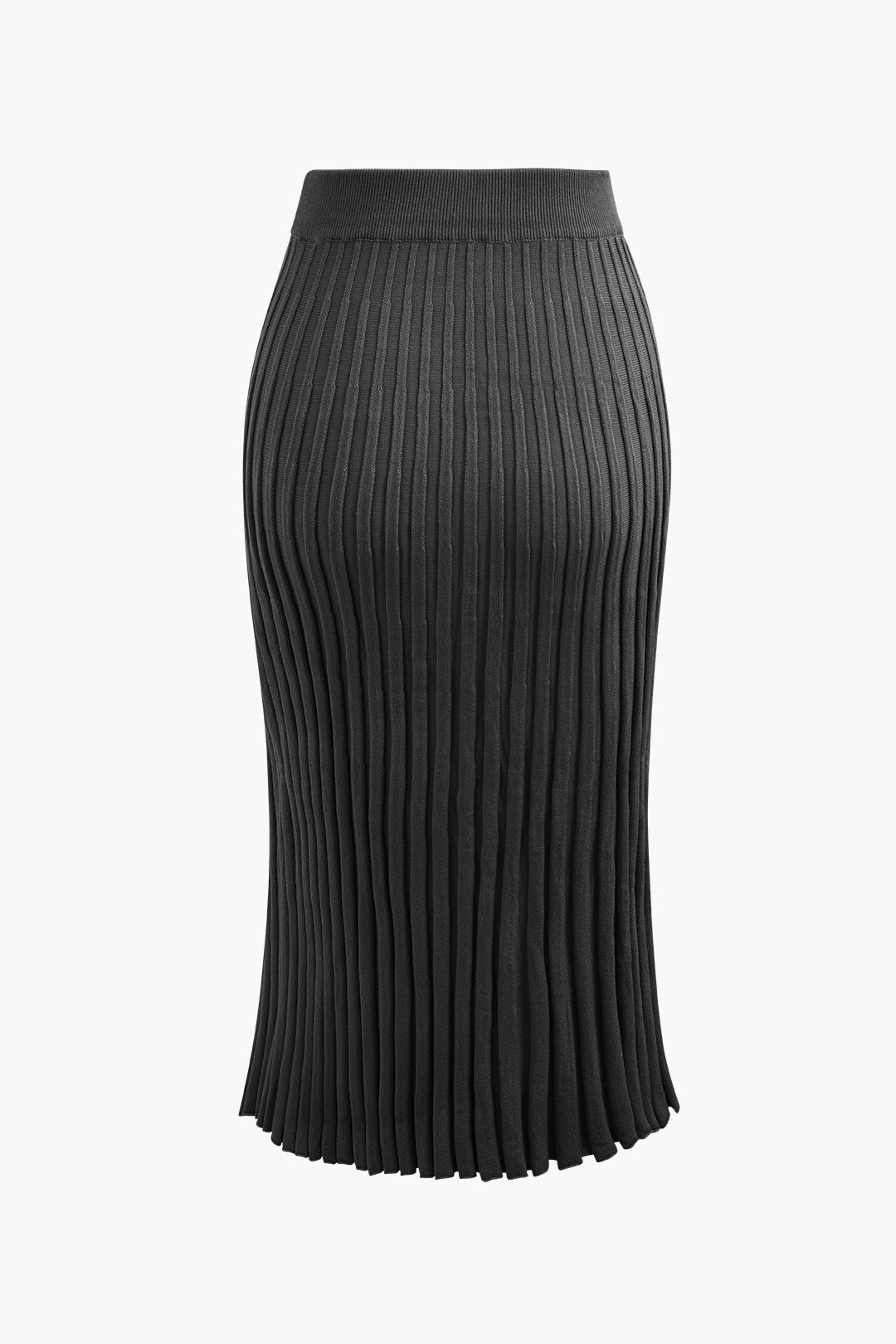 Chic Y2K Fashion: Round Neck Long Sleeve Knit Crop Top & Textured Knit Slit Skirt Set Chic Y2K Fashion: Round Neck Long Sleeve Knit Crop Top & Textured Knit Slit Skirt Set