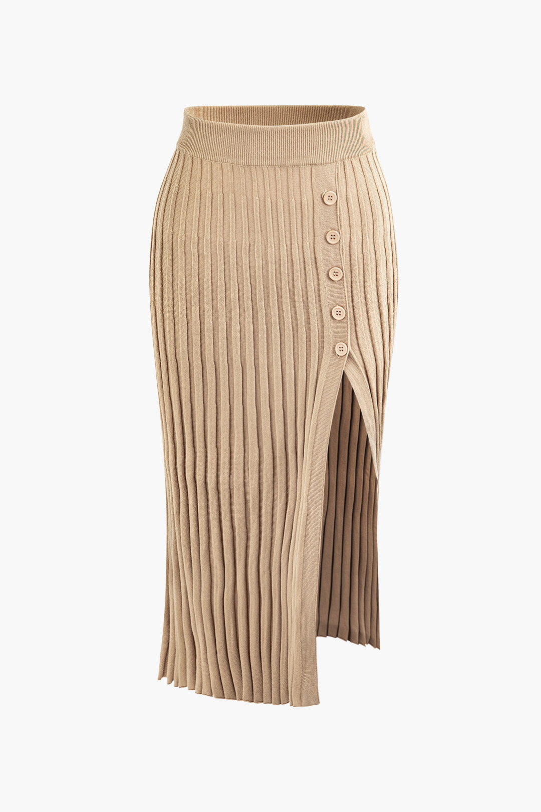 Chic Y2K Fashion: Round Neck Long Sleeve Knit Crop Top & Textured Knit Slit Skirt Set Chic Y2K Fashion: Round Neck Long Sleeve Knit Crop Top & Textured Knit Slit Skirt Set