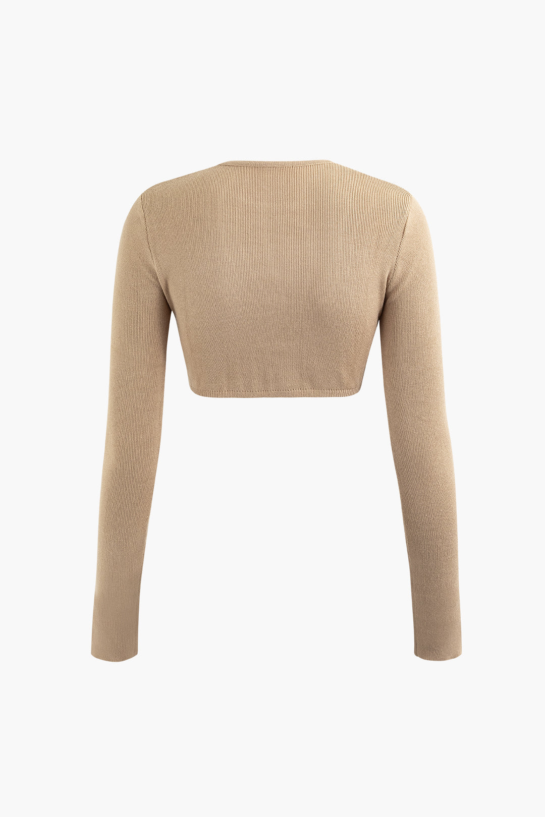 Chic Y2K Fashion: Round Neck Long Sleeve Knit Crop Top & Textured Knit Slit Skirt Set Chic Y2K Fashion: Round Neck Long Sleeve Knit Crop Top & Textured Knit Slit Skirt Set