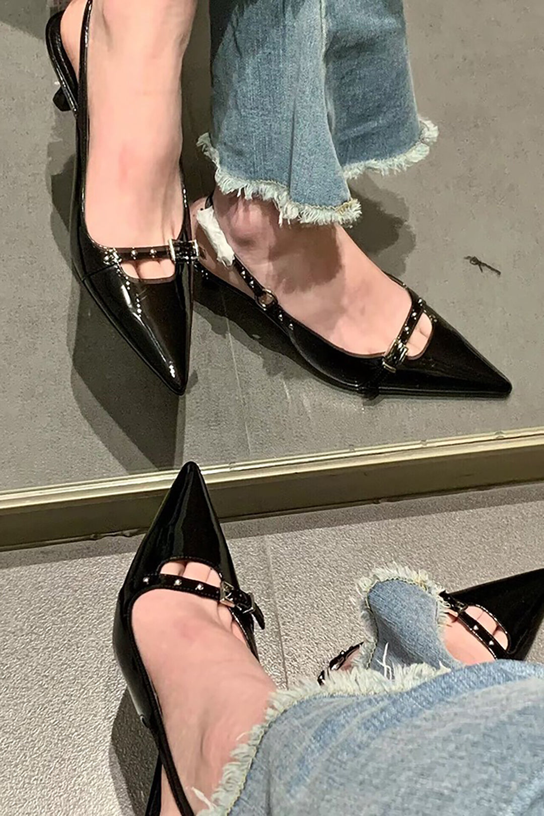 Chic Y2K Pointed-Toe Heeled Shoes for Coquette and Grunge Aesthetic Outfits Chic Y2K Pointed-Toe Heeled Shoes for Coquette and Grunge Aesthetic Outfits