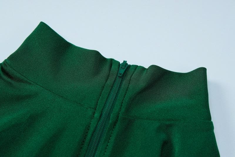 Chic Y2K Solid Zip-Up Long Sleeve High Neck Romper for Trendy Aesthetic Outfits Chic Y2K Solid Zip-Up Long Sleeve High Neck Romper for Trendy Aesthetic Outfits