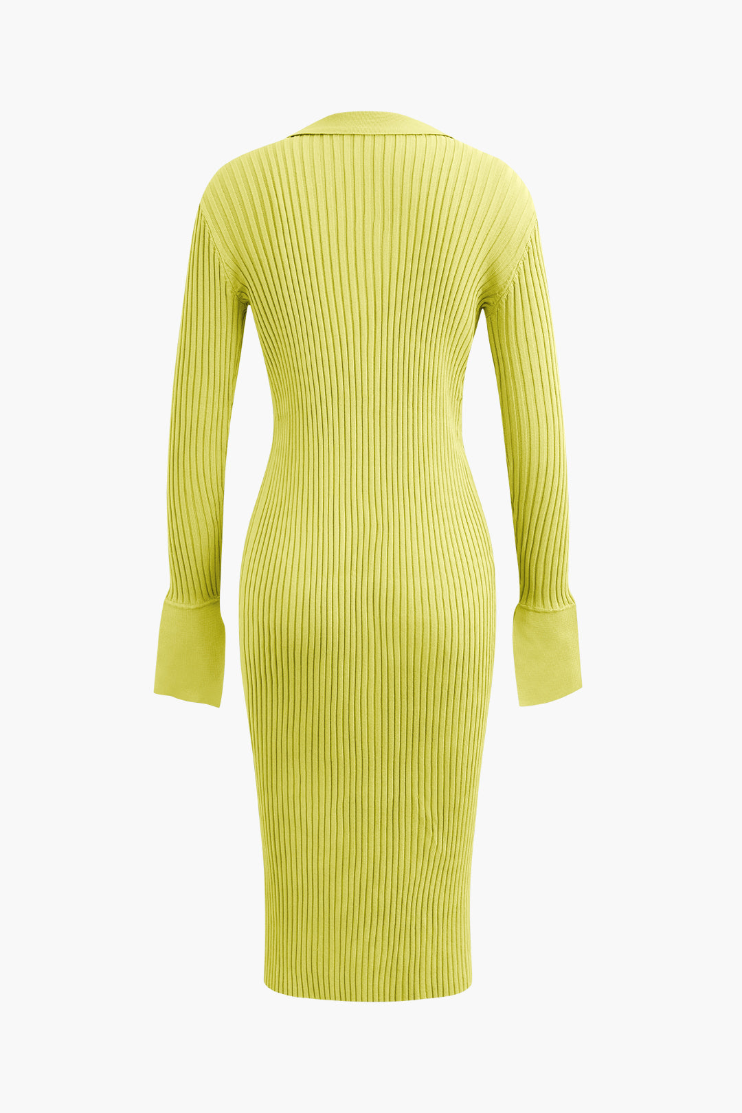 Chic Y2K Style Collar Button-Up Rib Knit Midi Dress for Trendy Aesthetic Outfits Chic Y2K Style Collar Button-Up Rib Knit Midi Dress for Trendy Aesthetic Outfits