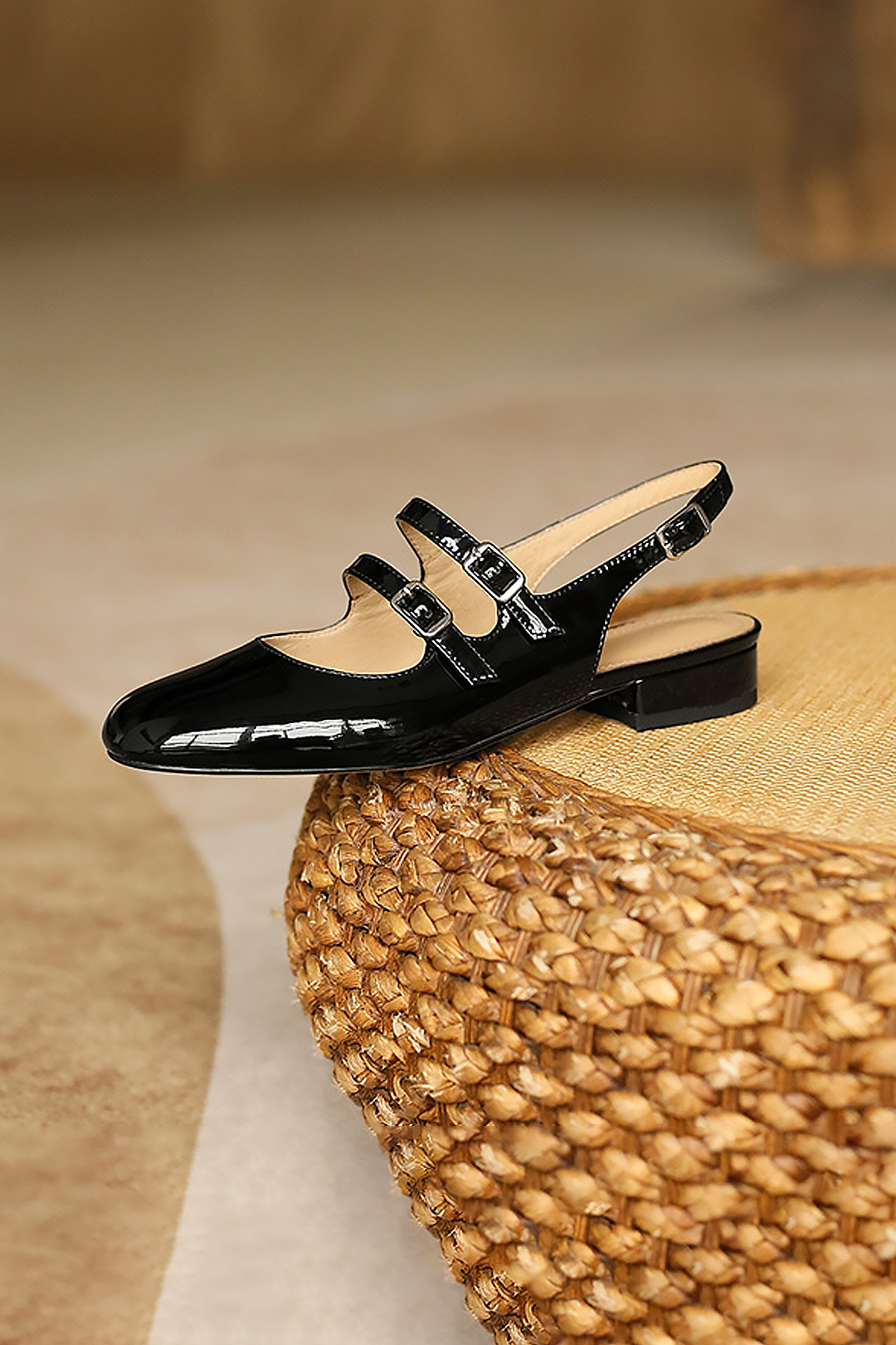 Chunky Mary Jane Double Ankle Strap Heels - Y2K Slingback Sandals for Aesthetic Outfits