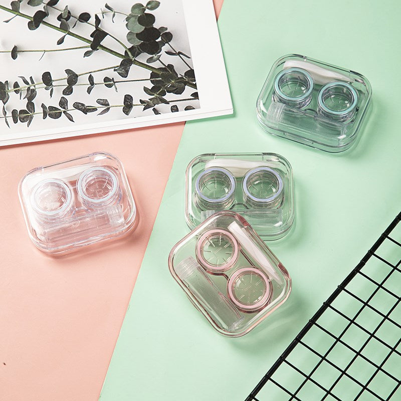 Clear Contact Lens Case with Gasket Ring - Y2K Aesthetic Accessory for Stylish Eyes Clear Contact Lens Case with Gasket Ring - Y2K Aesthetic Accessory for Stylish Eyes