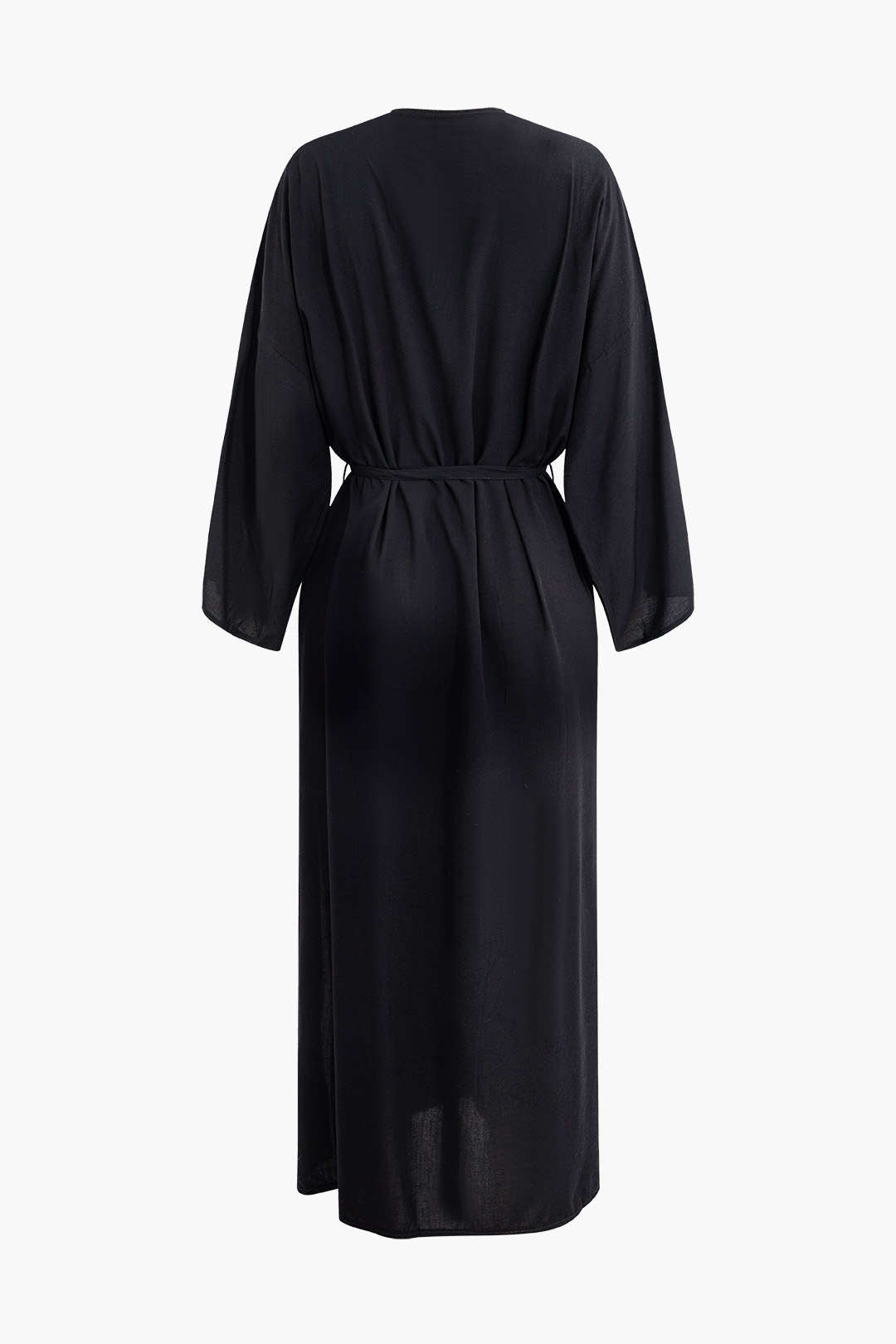 Coconut Tree Embroidery Belted Cover Up - Y2K Aesthetic Beachwear for Summer Vibes Coconut Tree Embroidery Belted Cover Up - Y2K Aesthetic Beachwear for Summer Vibes