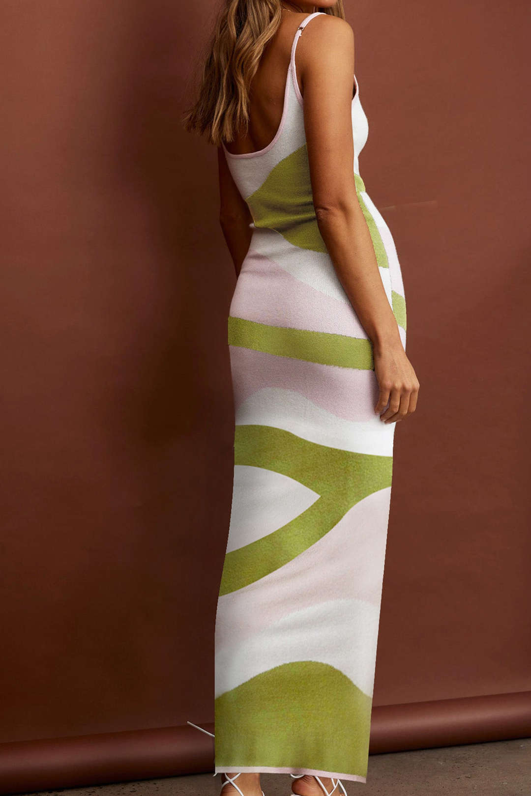 Colorblock Knit Cami Midi Dress - Y2K Aesthetic Fashion for Trendy Outfits Colorblock Knit Cami Midi Dress - Y2K Aesthetic Fashion for Trendy Outfits