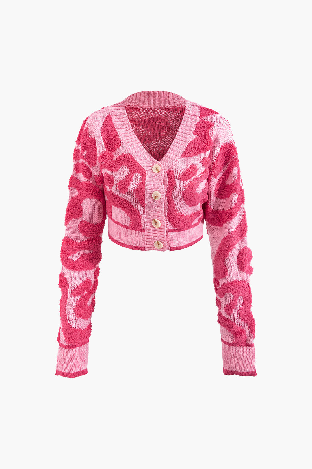 Colorblock V-Neck Knit Button-Up Cardigan for Y2K Aesthetic and Coquette Style Outfits