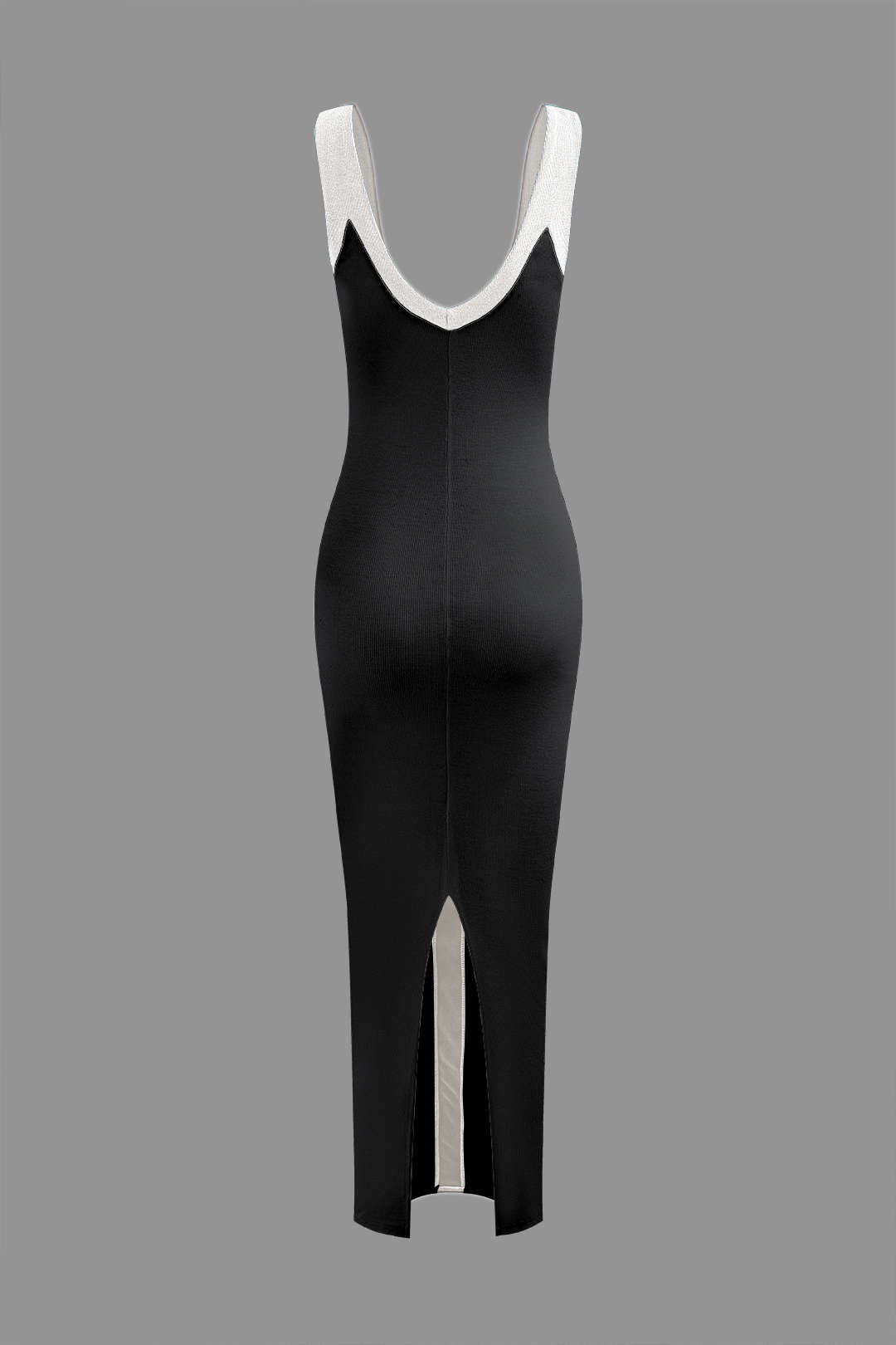 Colorblock V-Neck Knit Split Maxi Dress - Y2K Aesthetic Fashion for Effortless Style Colorblock V-Neck Knit Split Maxi Dress - Y2K Aesthetic Fashion for Effortless Style