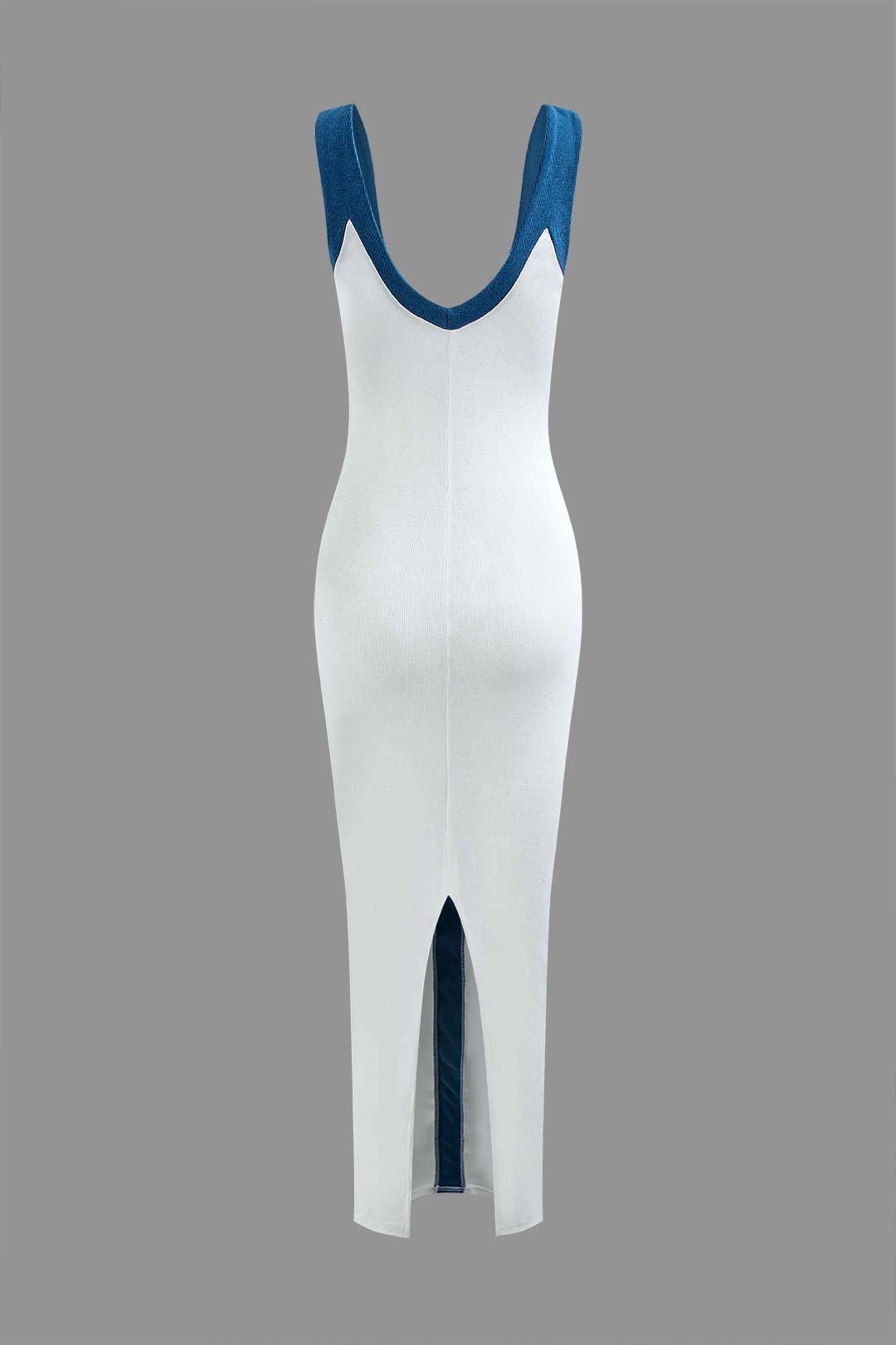 Colorblock V-Neck Knit Split Maxi Dress - Y2K Aesthetic Fashion for Effortless Style Colorblock V-Neck Knit Split Maxi Dress - Y2K Aesthetic Fashion for Effortless Style