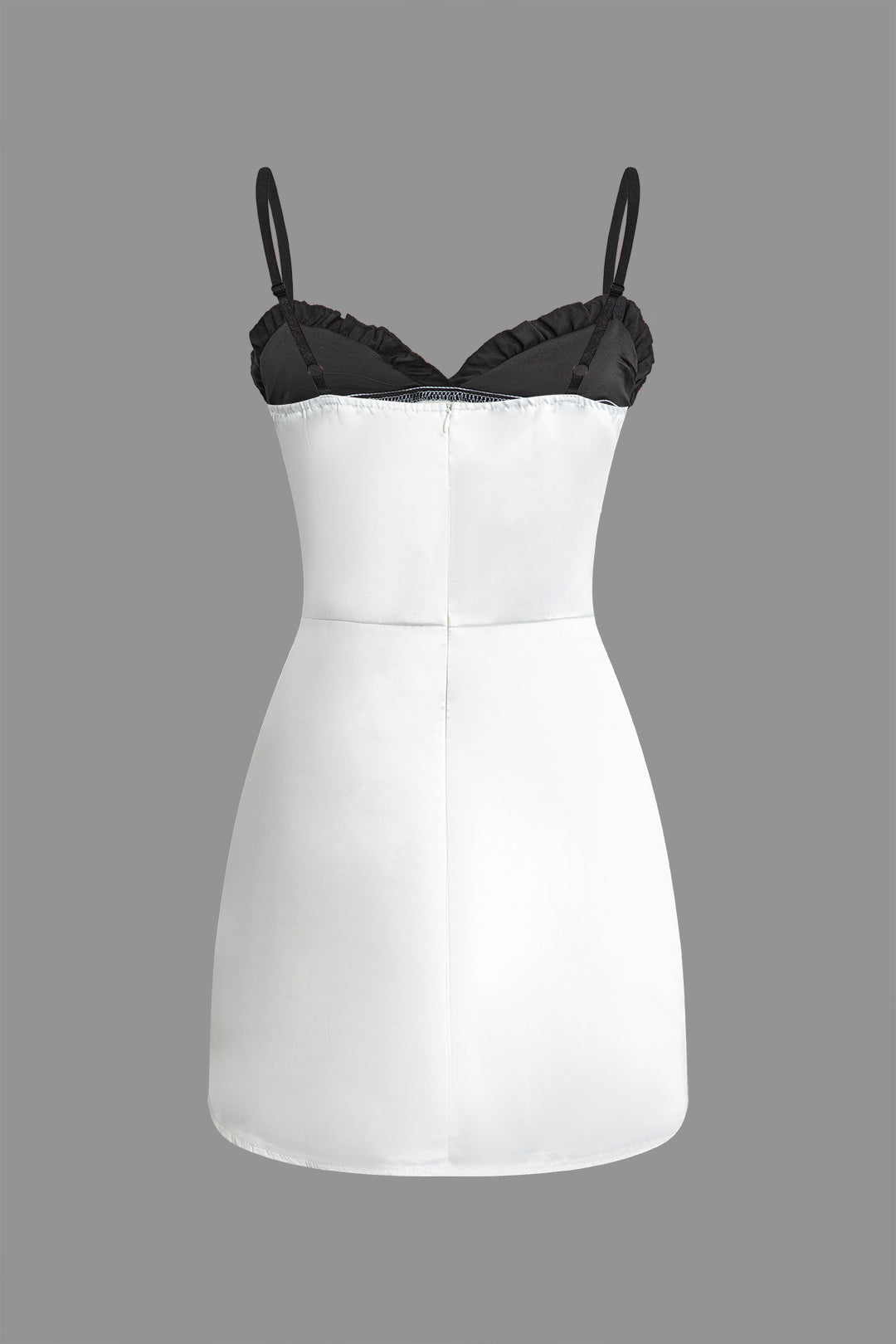 Contrast Ruffle Hem Mini Dress - Y2K Aesthetic Cute Dress for Stylish Outfits Contrast Ruffle Hem Mini Dress - Y2K Aesthetic Cute Dress for Stylish Outfits