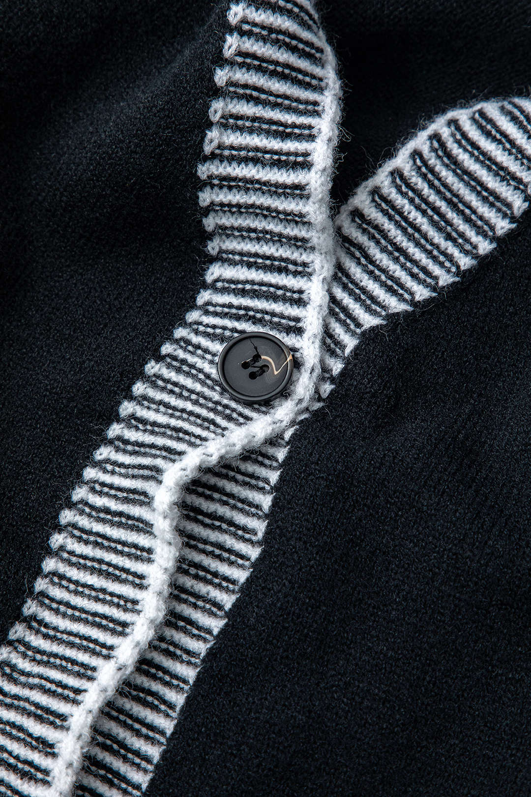 Contrast Stripe Trim V-neck Button-Up Cardigan with Straight Leg Pants Set for Y2K Aesthetic Contrast Stripe Trim V-neck Button-Up Cardigan with Straight Leg Pants Set for Y2K Aesthetic