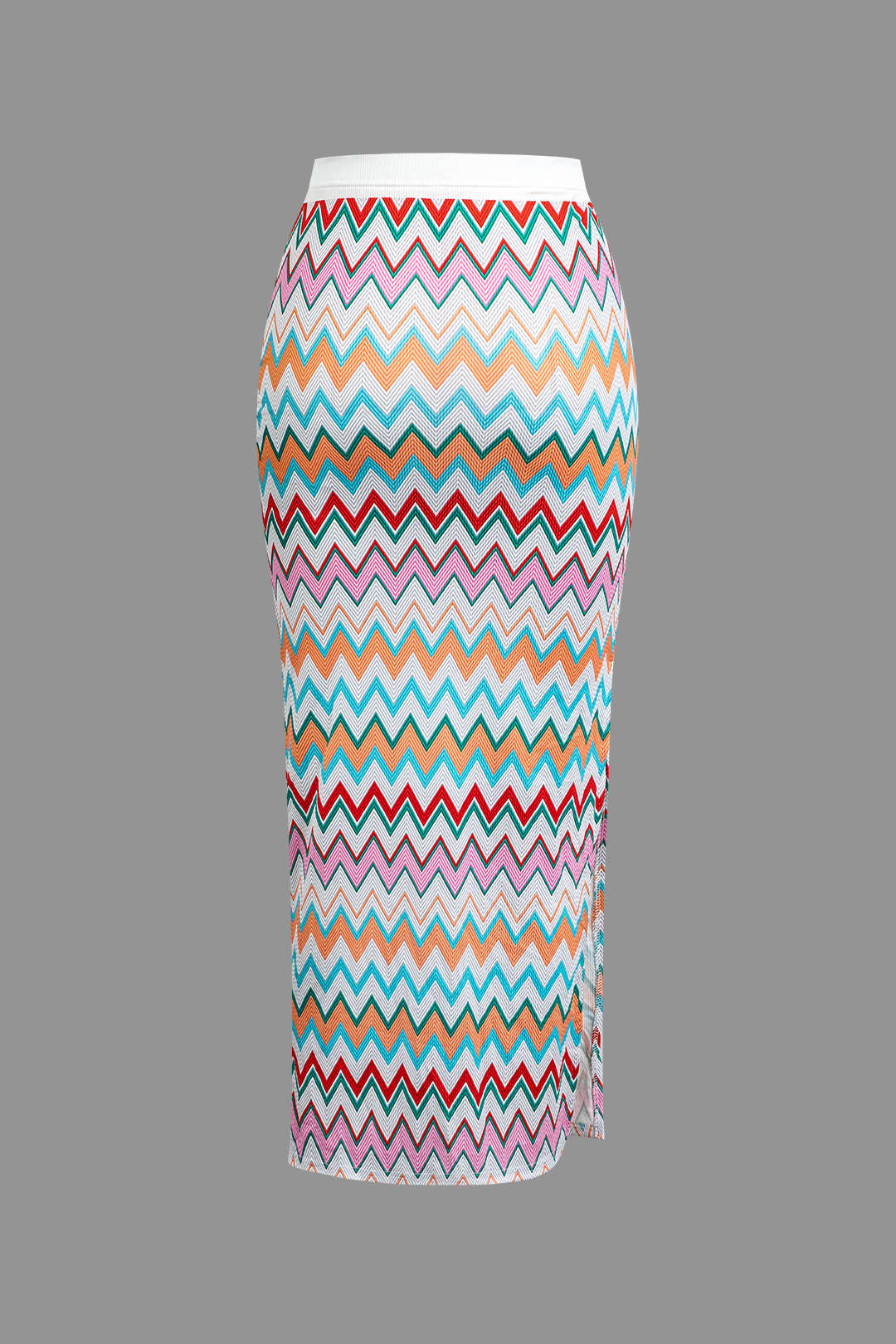 Contrast V-Neck Crop Knit Tank Top & Split Maxi Skirt Set - Y2K Aesthetic Outfit Contrast V-Neck Crop Knit Tank Top & Split Maxi Skirt Set - Y2K Aesthetic Outfit