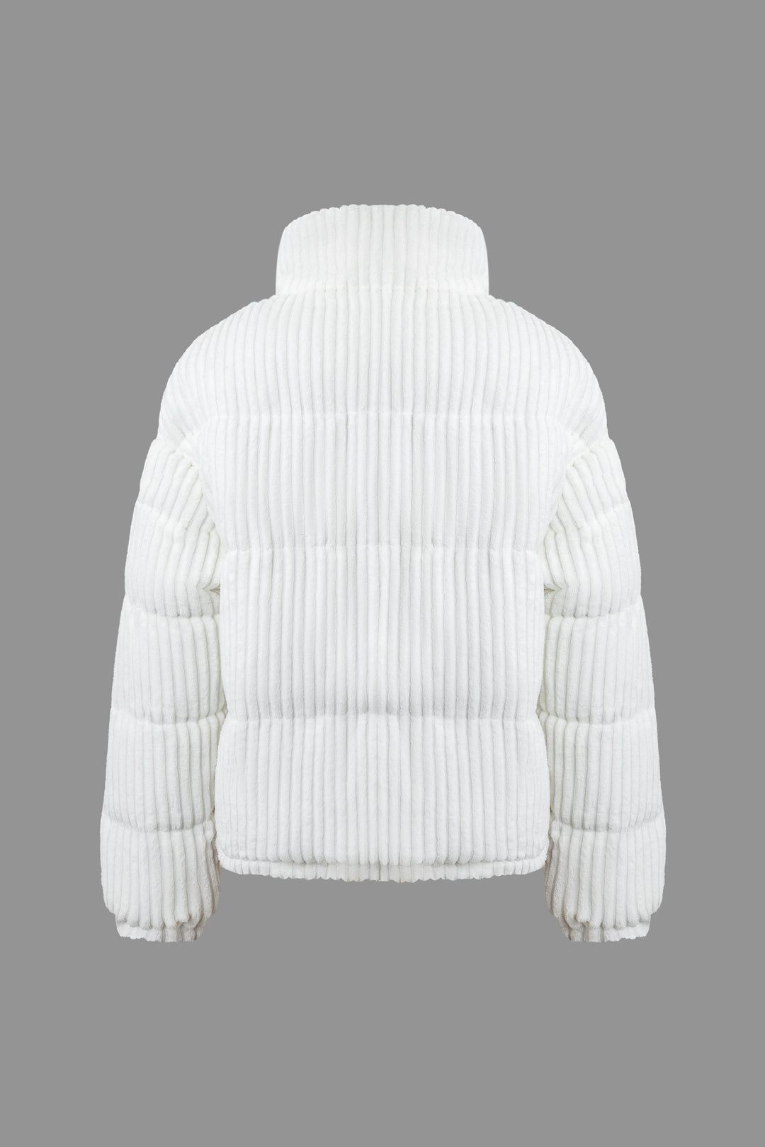 Coquette Aesthetic Corduroy Stand Collar Puffer Coat for Y2K Fashion Lovers