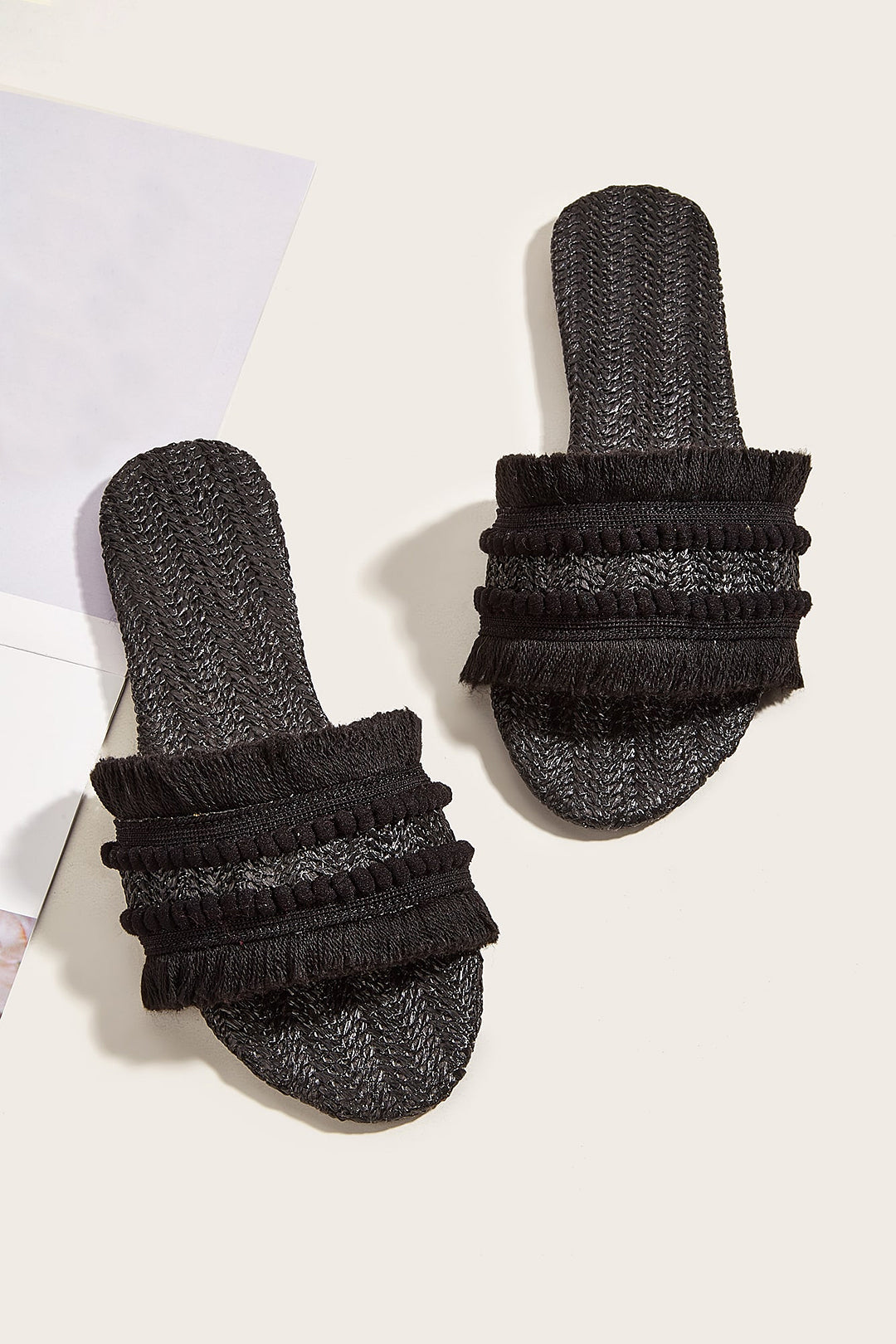 Coquette Aesthetic Fringe Slippers for Y2K Fashion Lovers - Cute and Comfy Footwear Coquette Aesthetic Fringe Slippers for Y2K Fashion Lovers - Cute and Comfy Footwear