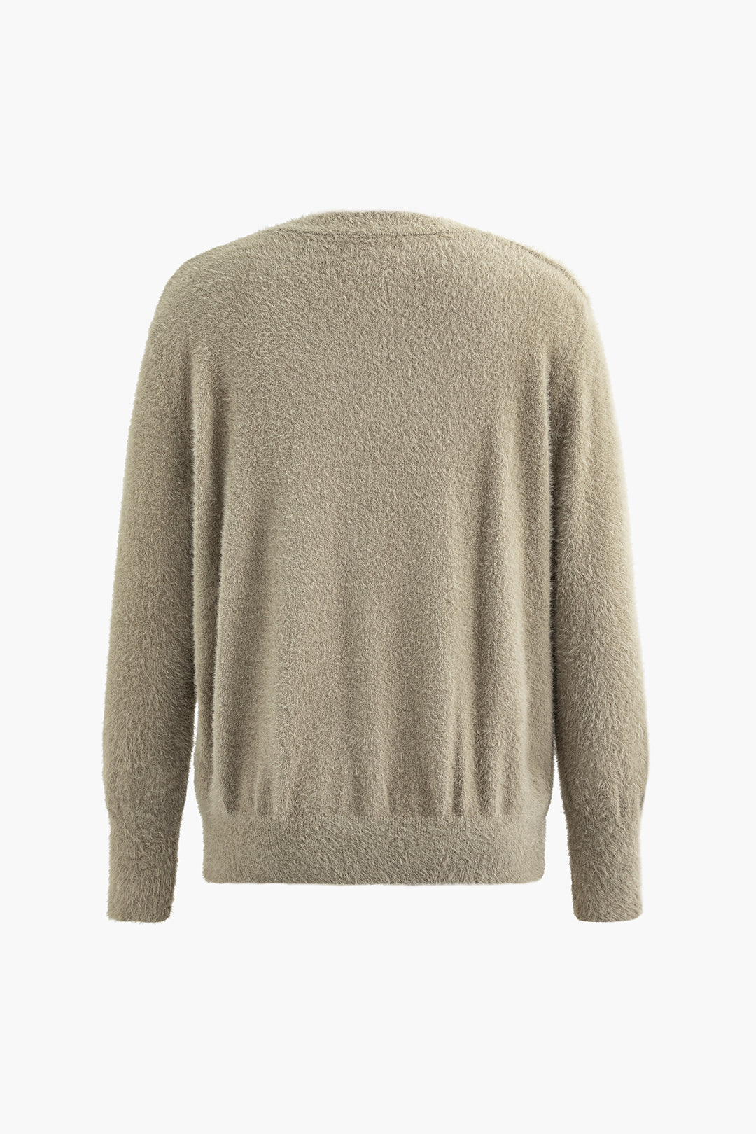 Coquette Aesthetic Furry V-Neck Button-Up Long Sleeve Cardigan for Y2K Fashion Lovers