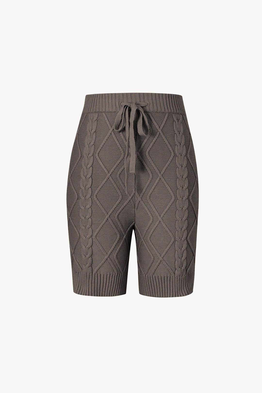 Coquette Aesthetic High Waisted Drawstring Cable Knit Shorts for Y2K Fashion Lovers Coquette Aesthetic High Waisted Drawstring Cable Knit Shorts for Y2K Fashion Lovers