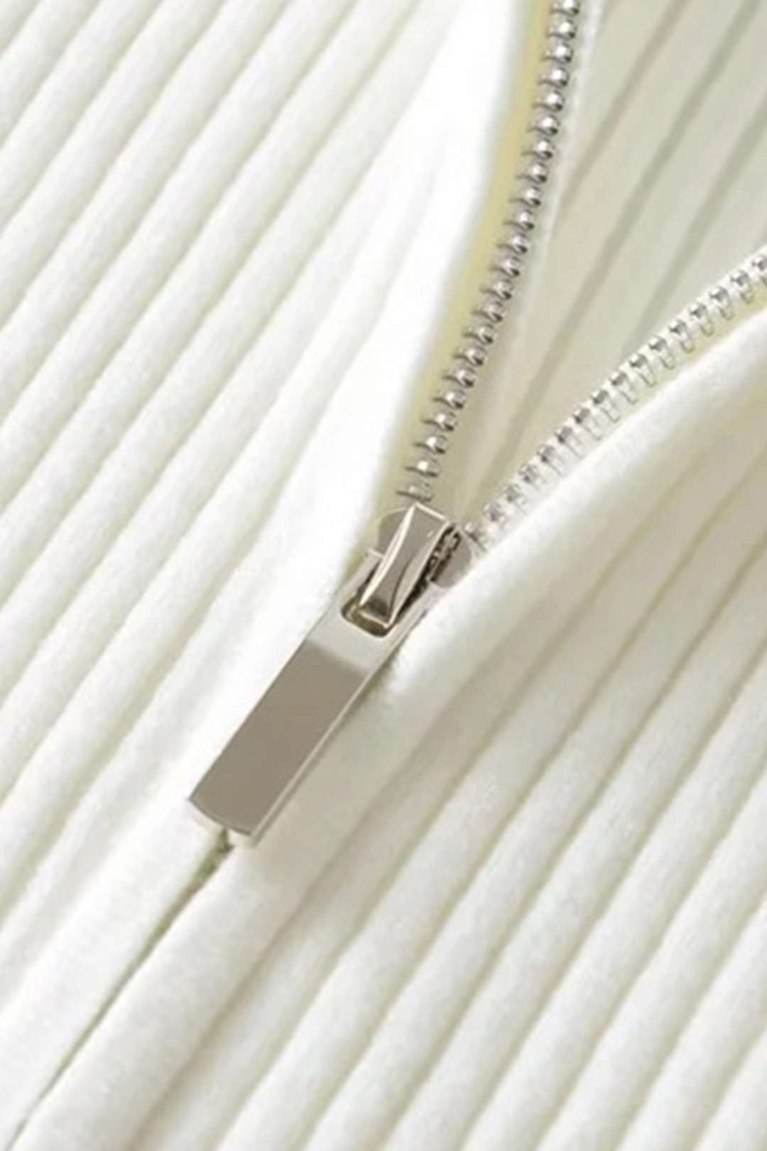 Coquette Aesthetic Zip Up Collar Long Sleeve Rib Knit Cardigan for Y2K Fashion Lovers Coquette Aesthetic Zip Up Collar Long Sleeve Rib Knit Cardigan for Y2K Fashion Lovers