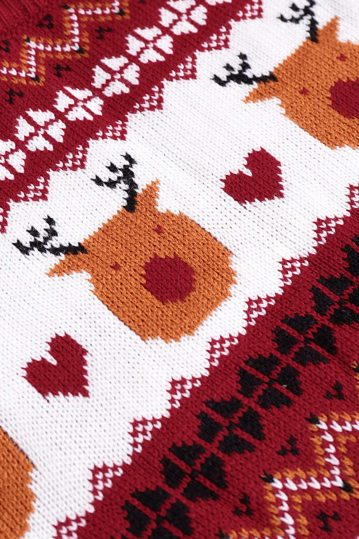 Cozy Aztec Fair Isle Reindeer Christmas Sweater for Y2K Aesthetic Holiday Vibes Cozy Aztec Fair Isle Reindeer Christmas Sweater for Y2K Aesthetic Holiday Vibes