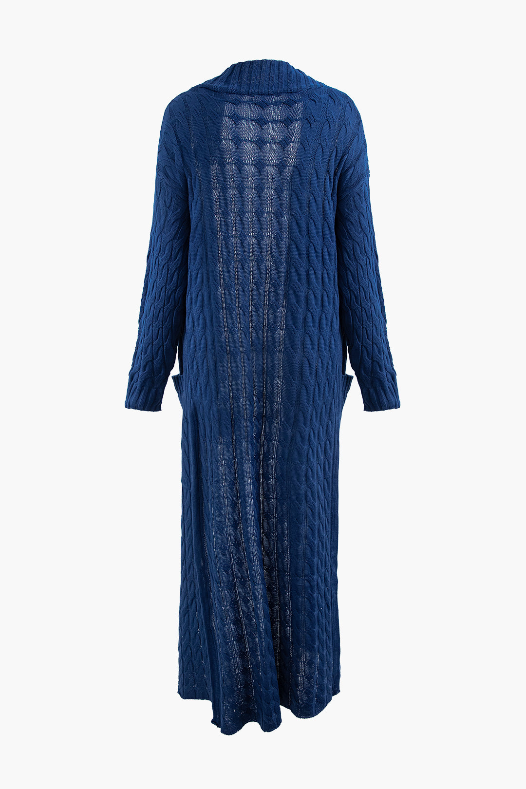 Cozy Cable Knit Pocket Cardigan for Y2K Aesthetic and Grunge Style Outfits