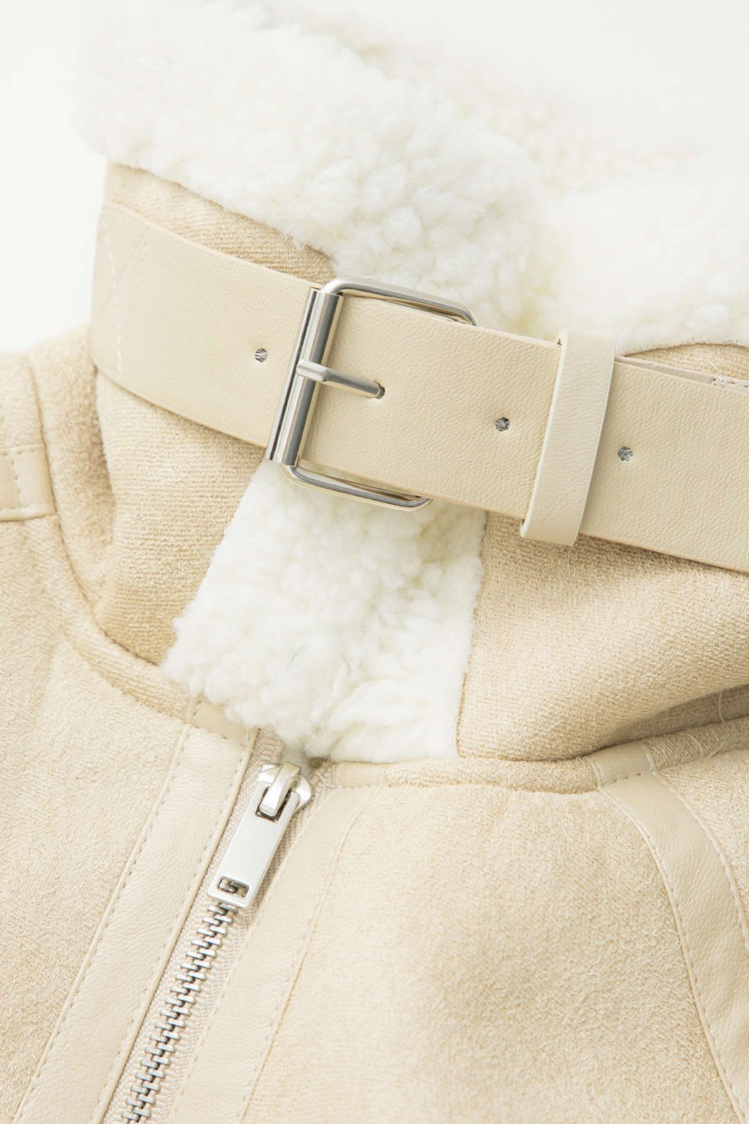 Cozy Faux Shearling Stand Collar Jacket for Y2K Aesthetic and Grunge Style Outfits Cozy Faux Shearling Stand Collar Jacket for Y2K Aesthetic and Grunge Style Outfits