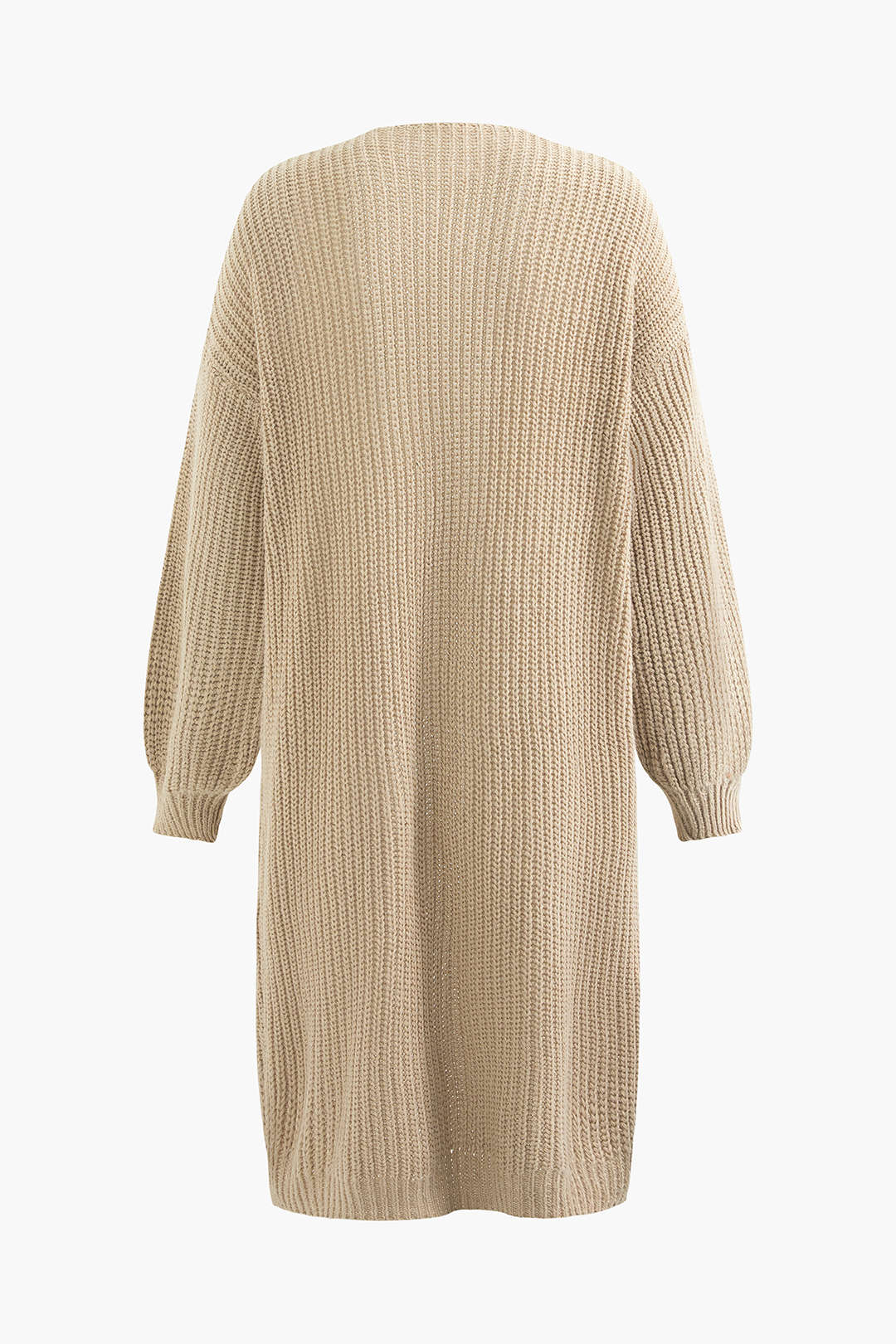 Cozy Open Front Drop Shoulder Long Sleeve Knit Cardigan for Y2K Aesthetic Outfits Cozy Open Front Drop Shoulder Long Sleeve Knit Cardigan for Y2K Aesthetic Outfits