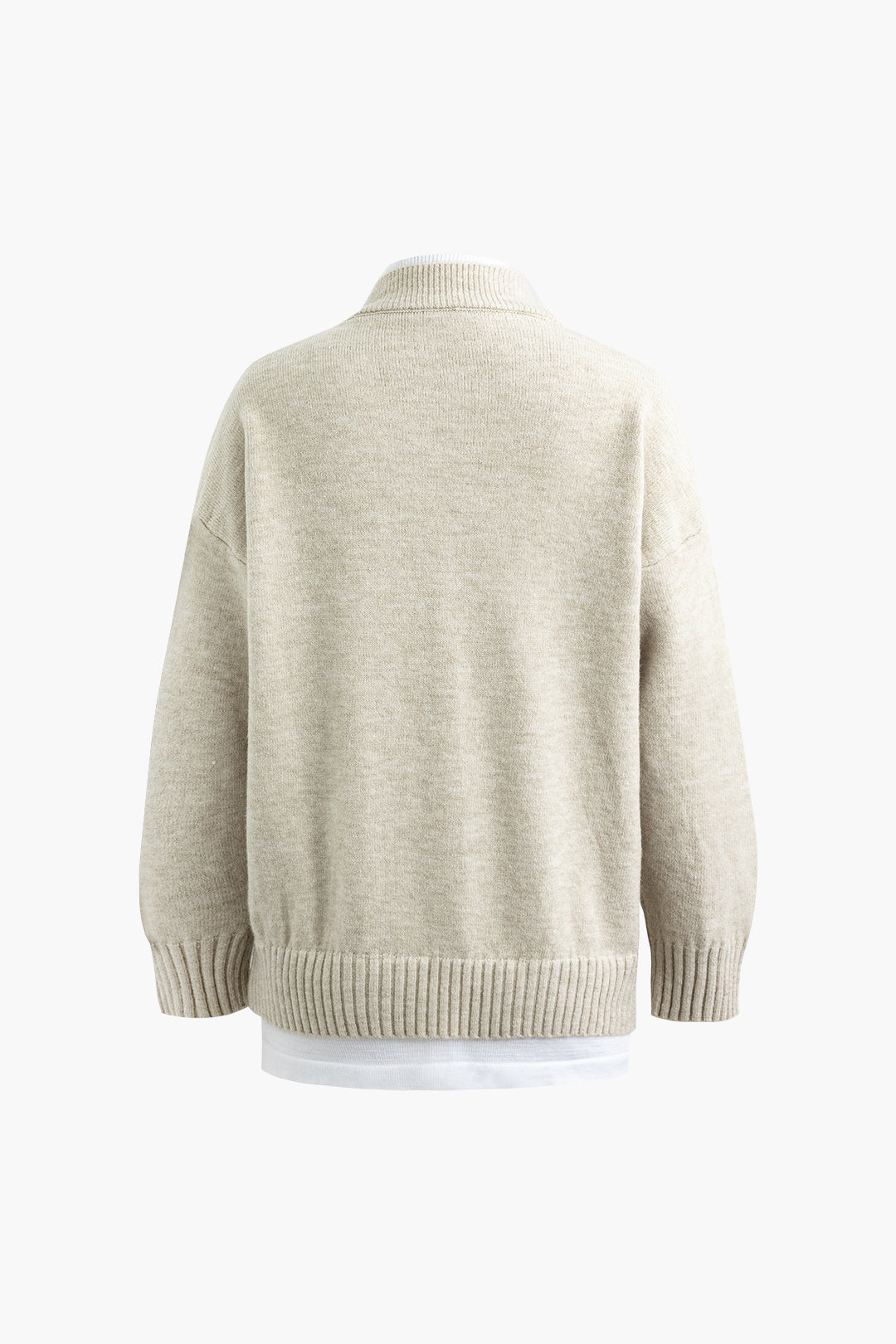 Cozy Patchwork Mock Neck Sweater & Knit Straight Leg Pant Set for Y2K Aesthetic Style Cozy Patchwork Mock Neck Sweater & Knit Straight Leg Pant Set for Y2K Aesthetic Style