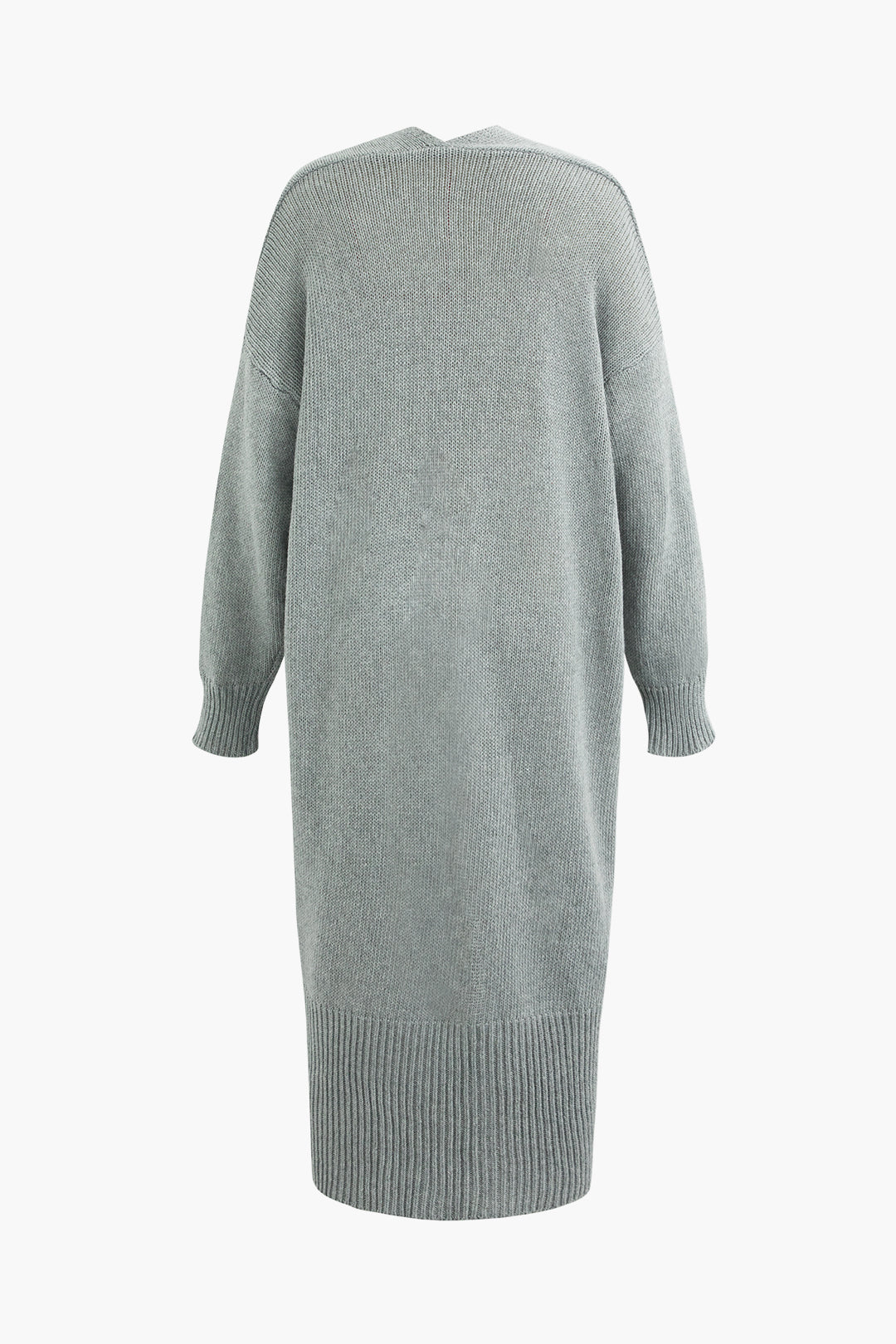 Cozy Solid Long Sleeve Knit Cardigan for Y2K Aesthetic and Comfy Layering