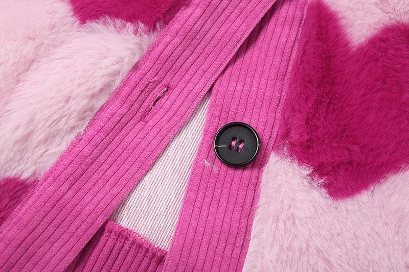 Cozy Turnover Collar Buttoned Furry Coat for Y2K Fashion and Grunge Aesthetic Lovers Cozy Turnover Collar Buttoned Furry Coat for Y2K Fashion and Grunge Aesthetic Lovers