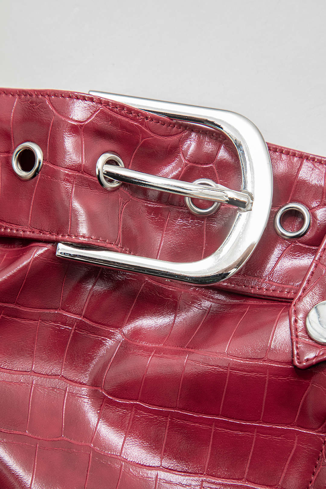 Croc Faux Leather Buckle Tube Top - Y2K Aesthetic Cute Crop Top for Trendy Outfits Croc Faux Leather Buckle Tube Top - Y2K Aesthetic Cute Crop Top for Trendy Outfits