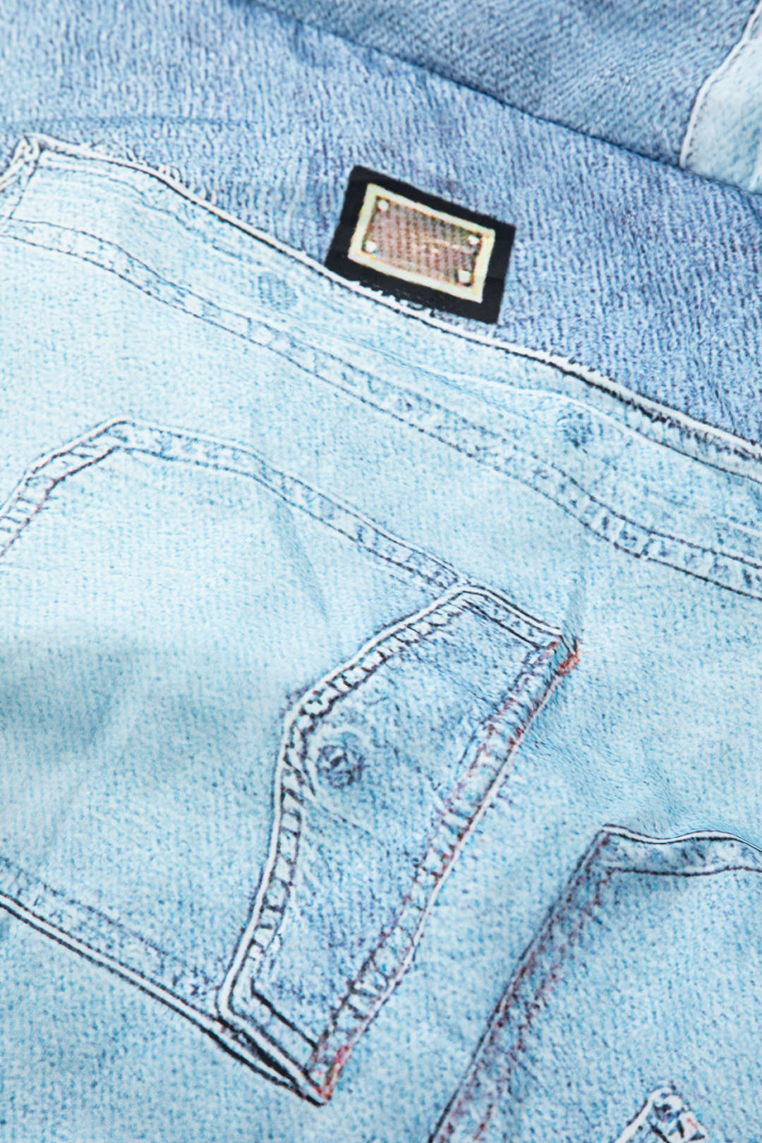 Denim Print High Neck Puffer Coat - Y2K Aesthetic Outerwear for Trendy Outfits Denim Print High Neck Puffer Coat - Y2K Aesthetic Outerwear for Trendy Outfits