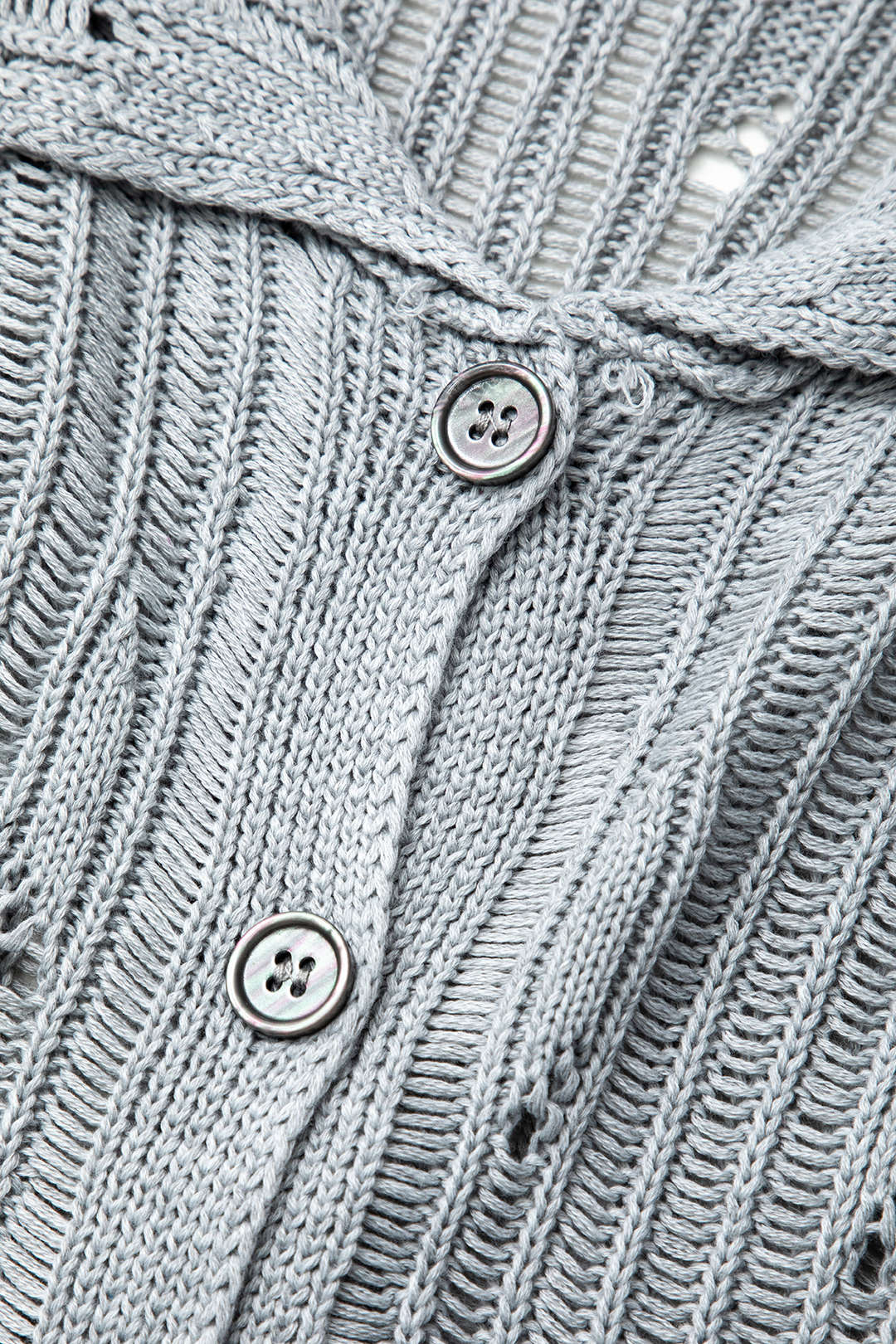 Distressed Collared Long Sleeve Knit Top for Y2K Aesthetic and Grunge Style Outfits Distressed Collared Long Sleeve Knit Top for Y2K Aesthetic and Grunge Style Outfits