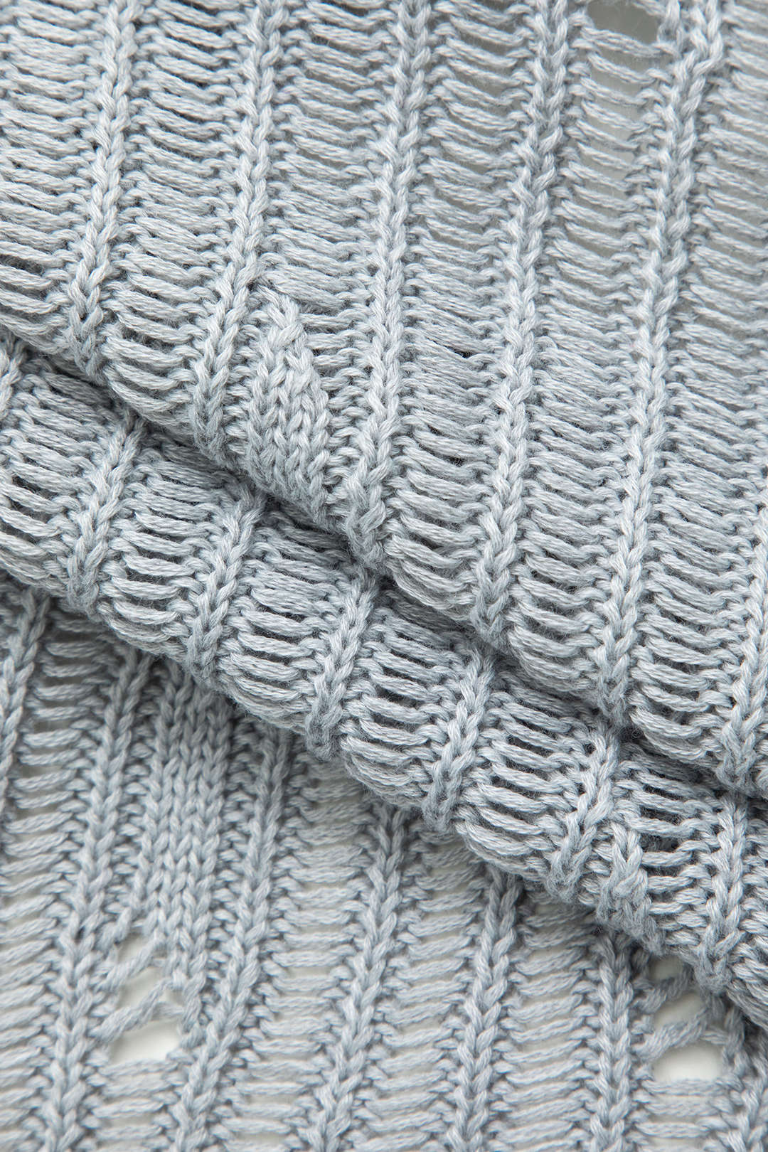 Distressed Collared Long Sleeve Knit Top for Y2K Aesthetic and Grunge Style Outfits Distressed Collared Long Sleeve Knit Top for Y2K Aesthetic and Grunge Style Outfits