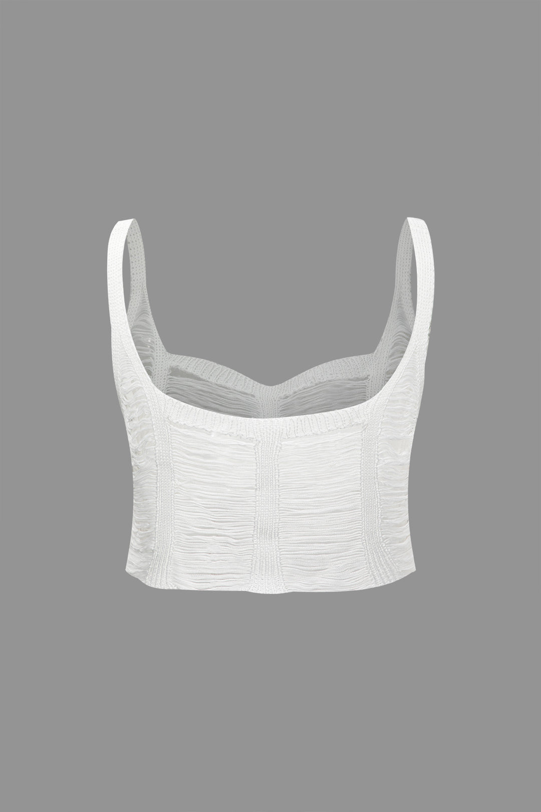 Distressed Knit Cami Top with Laddered Design & Split Maxi Skirt Set for Y2K Aesthetic Distressed Knit Cami Top with Laddered Design & Split Maxi Skirt Set for Y2K Aesthetic